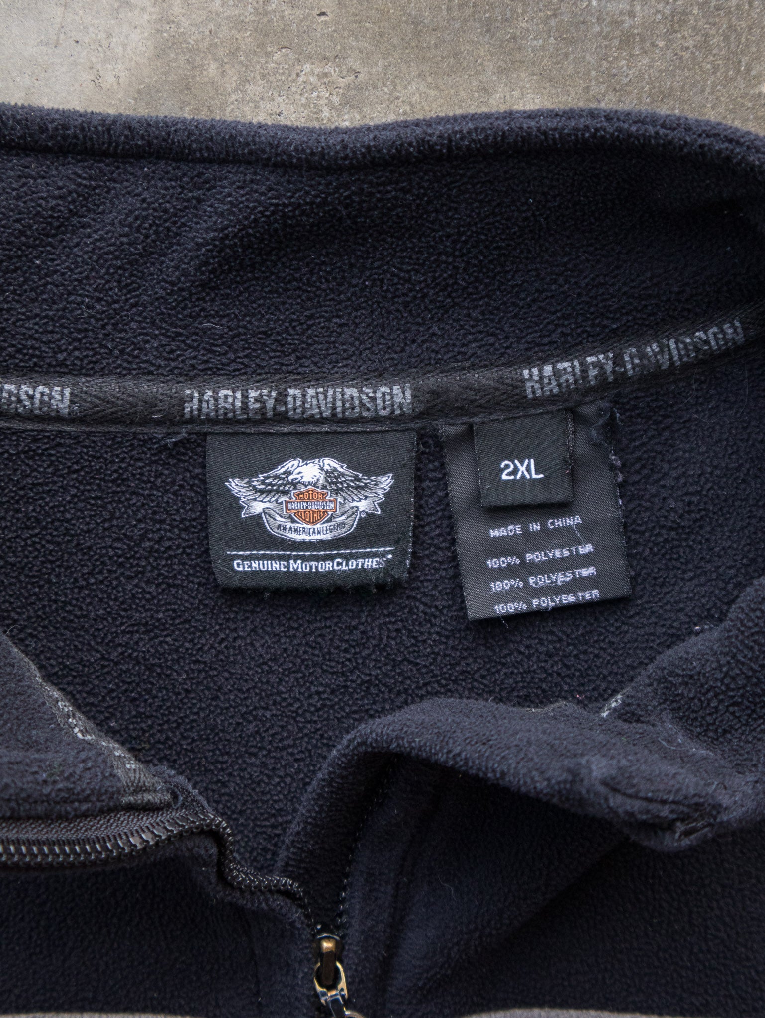 Vintage Harley-Davidson Quarter Zip Fleece (2XL)
