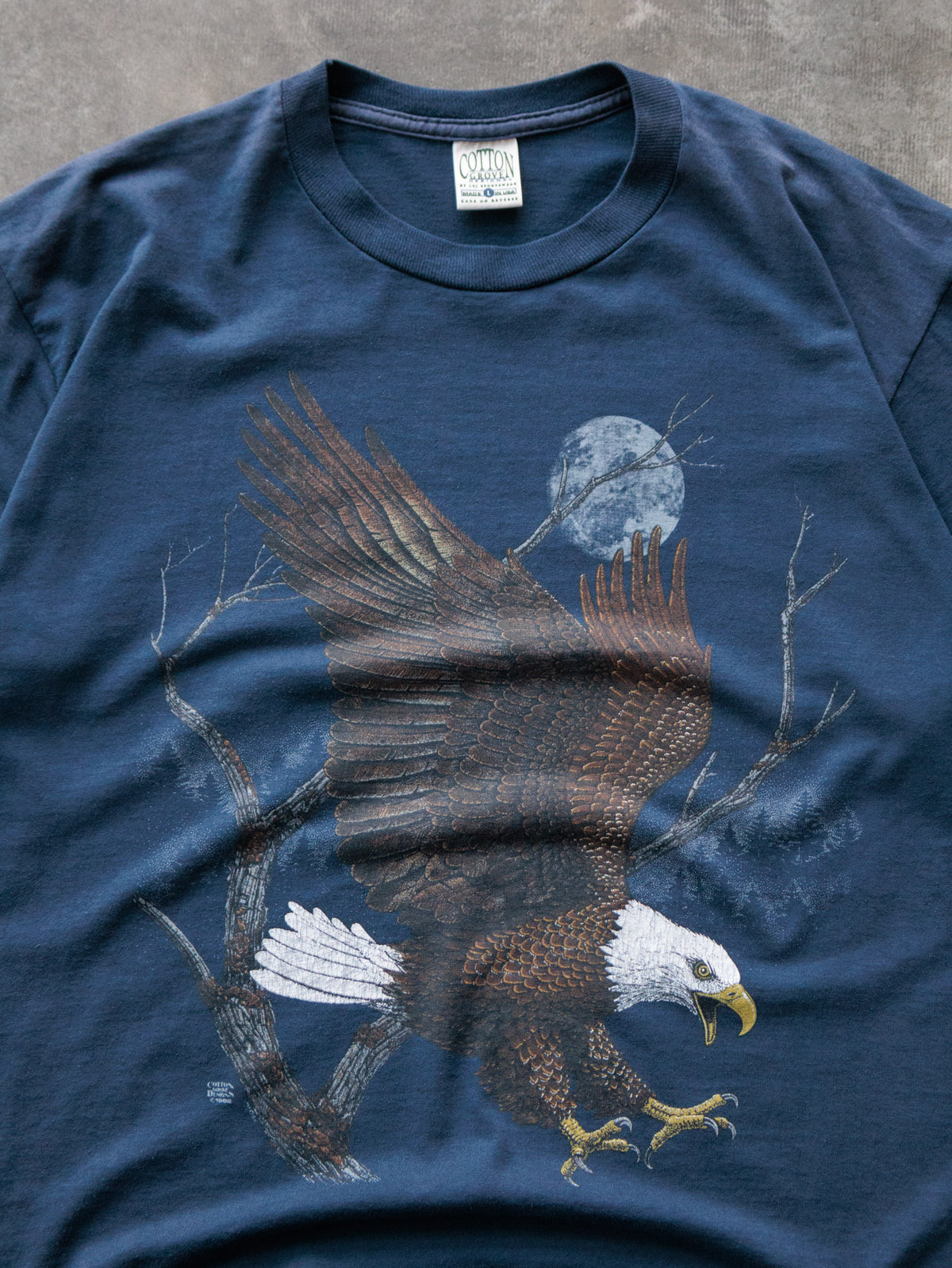 Vintage 1993 Navy Bald Eagle Tee (L)