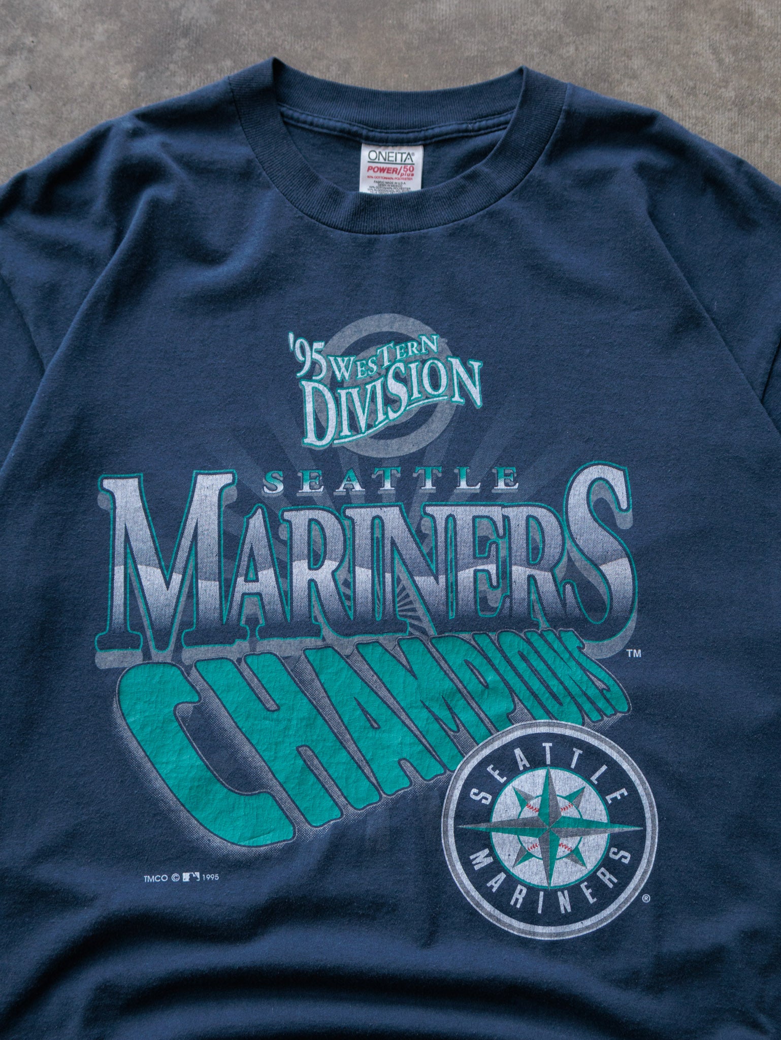 Vintage 1995 Navy Seattle Mariners Tee (XL)