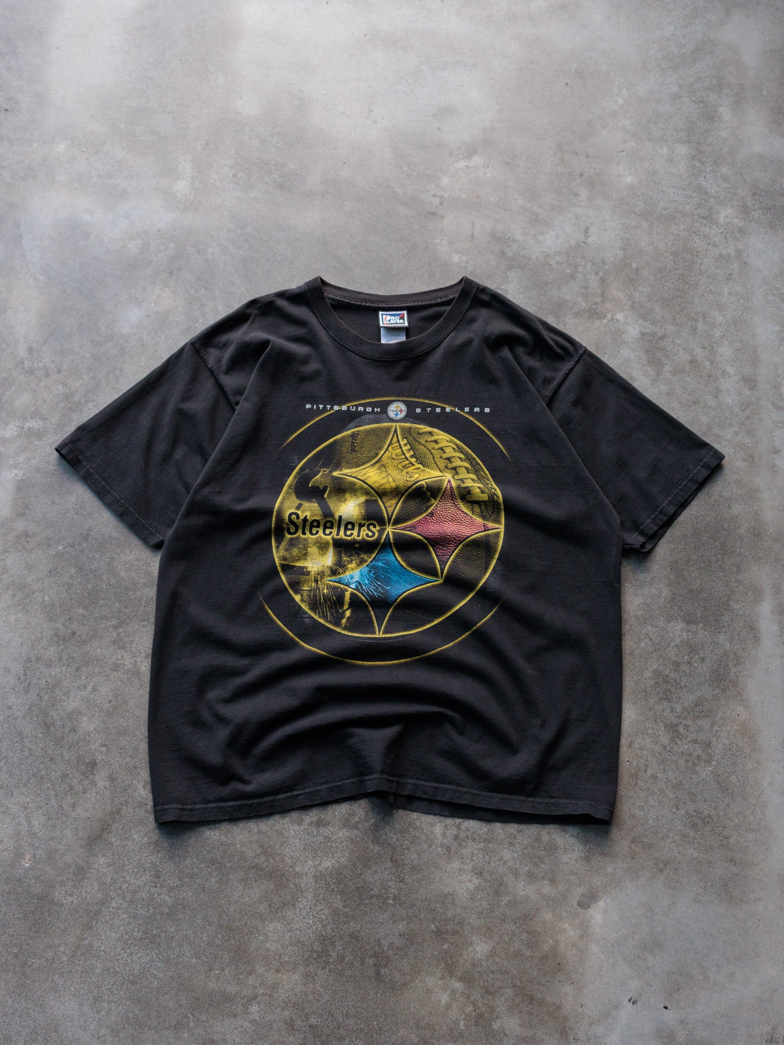 Vintage 90s Black Pittsburgh Steelers Tee (XL)