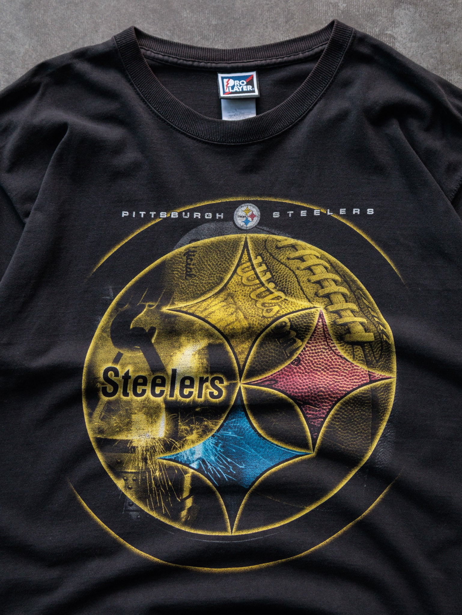 Vintage 90s Black Pittsburgh Steelers Tee (XL)