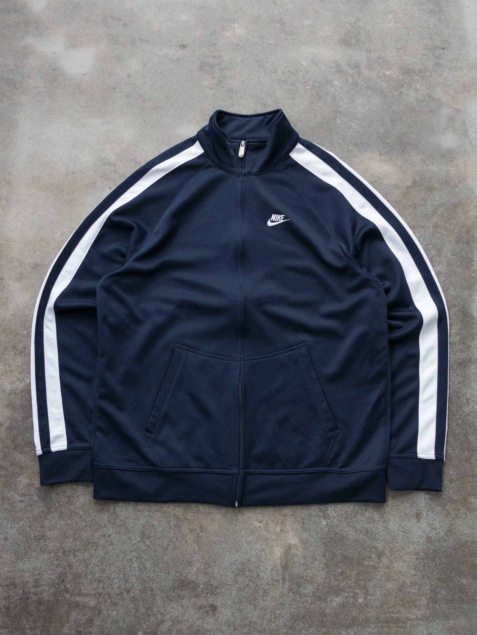 Vintage Navy Nike Track Jacket (2XL)