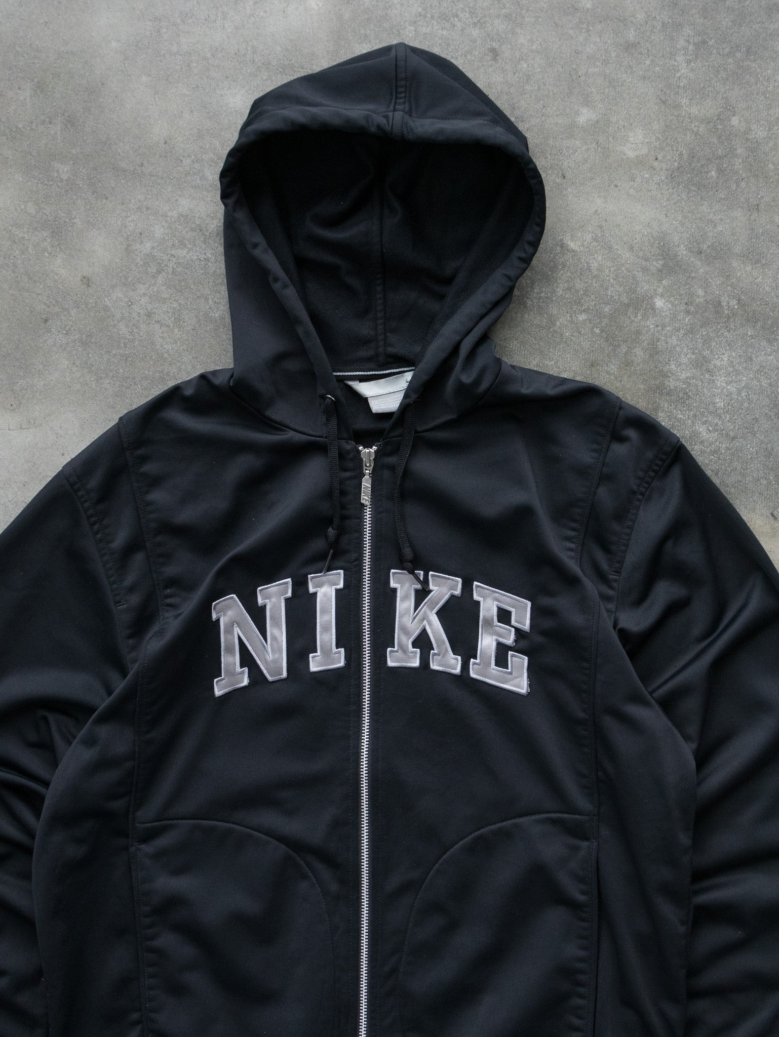 Vintage Black Nike Zip Hoodie (M)