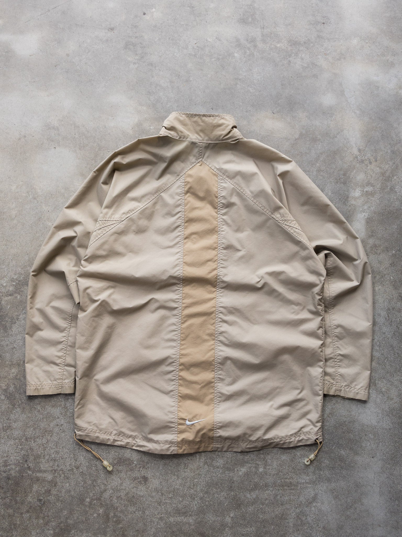 Vintage 00s Beige Nike Spell Out Windbreaker (L)