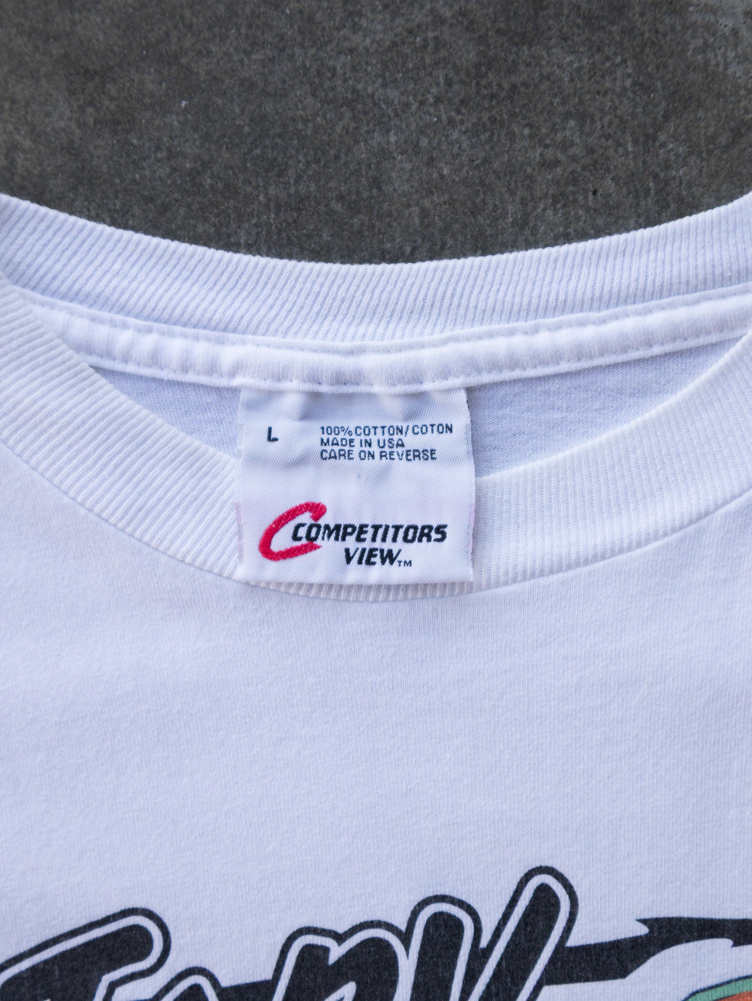 Vintage 1999 White NASCAR Tony Stewart Tee (L)