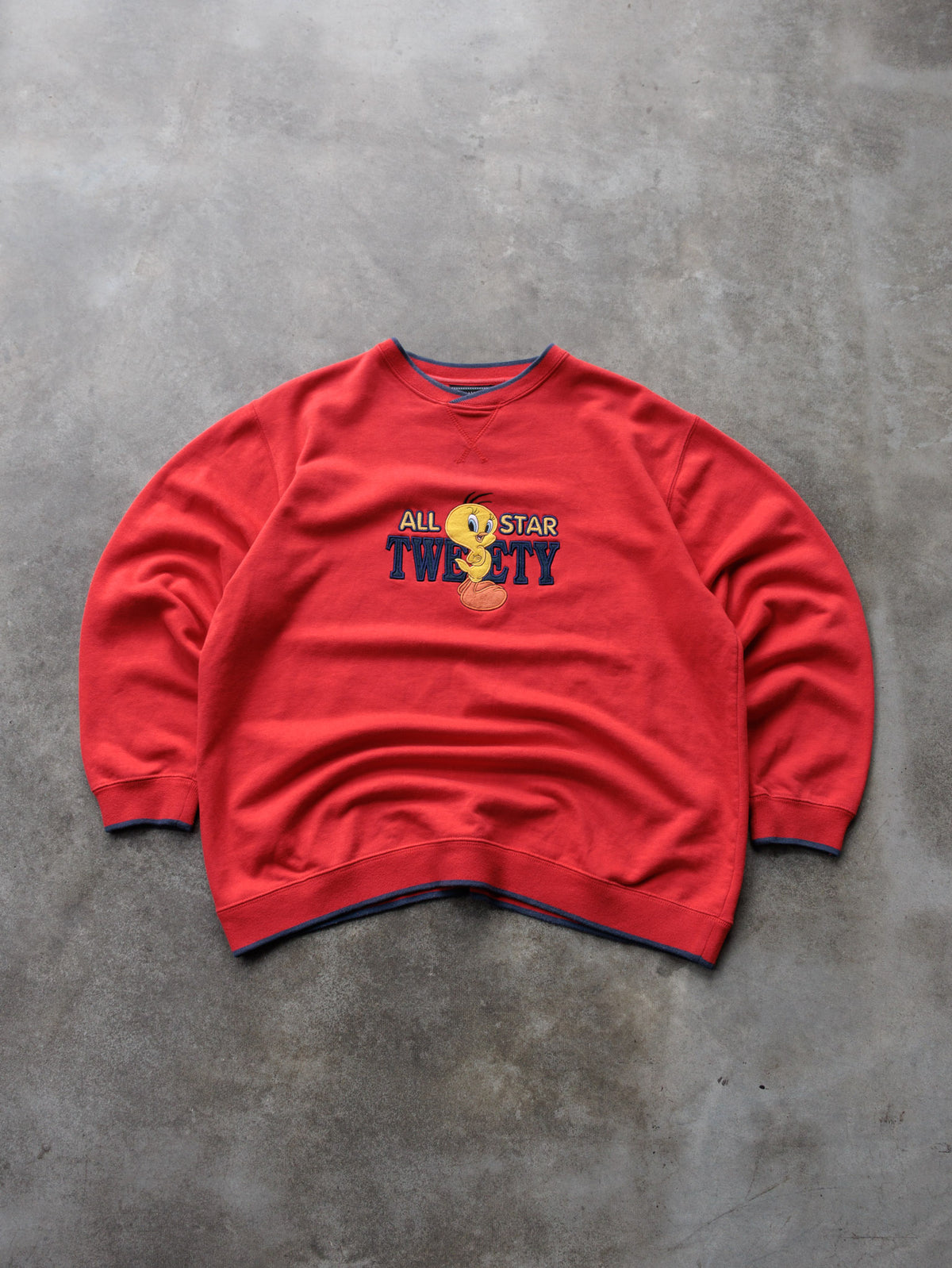 Vintage 90s Red Looney Tunes All Star Tweety Sweatshirt (M)