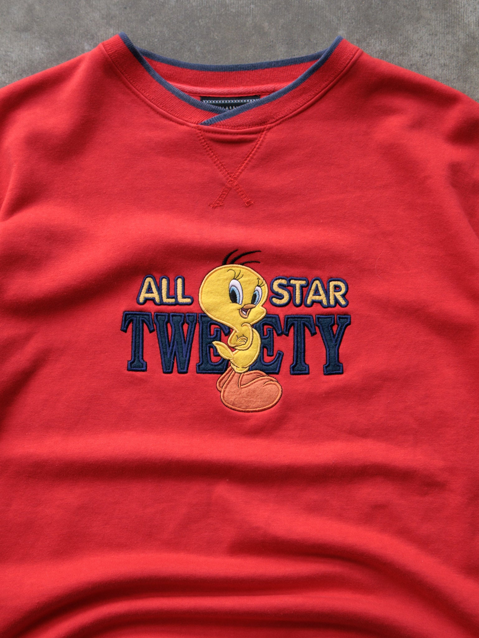 Vintage 90s Red Looney Tunes All Star Tweety Sweatshirt (M)