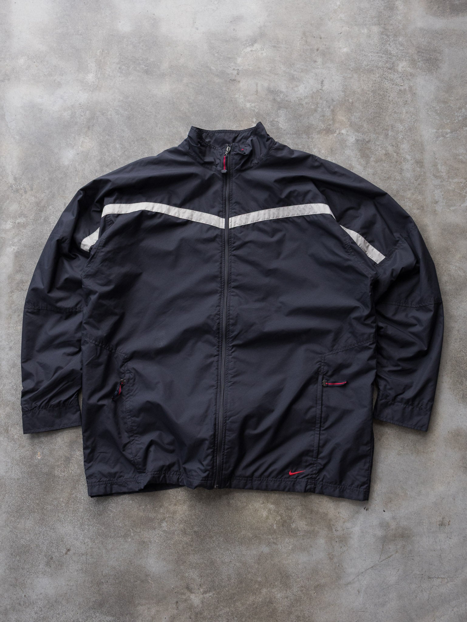 Vintage 00s Black & Grey Nike Windbreaker (2XL)