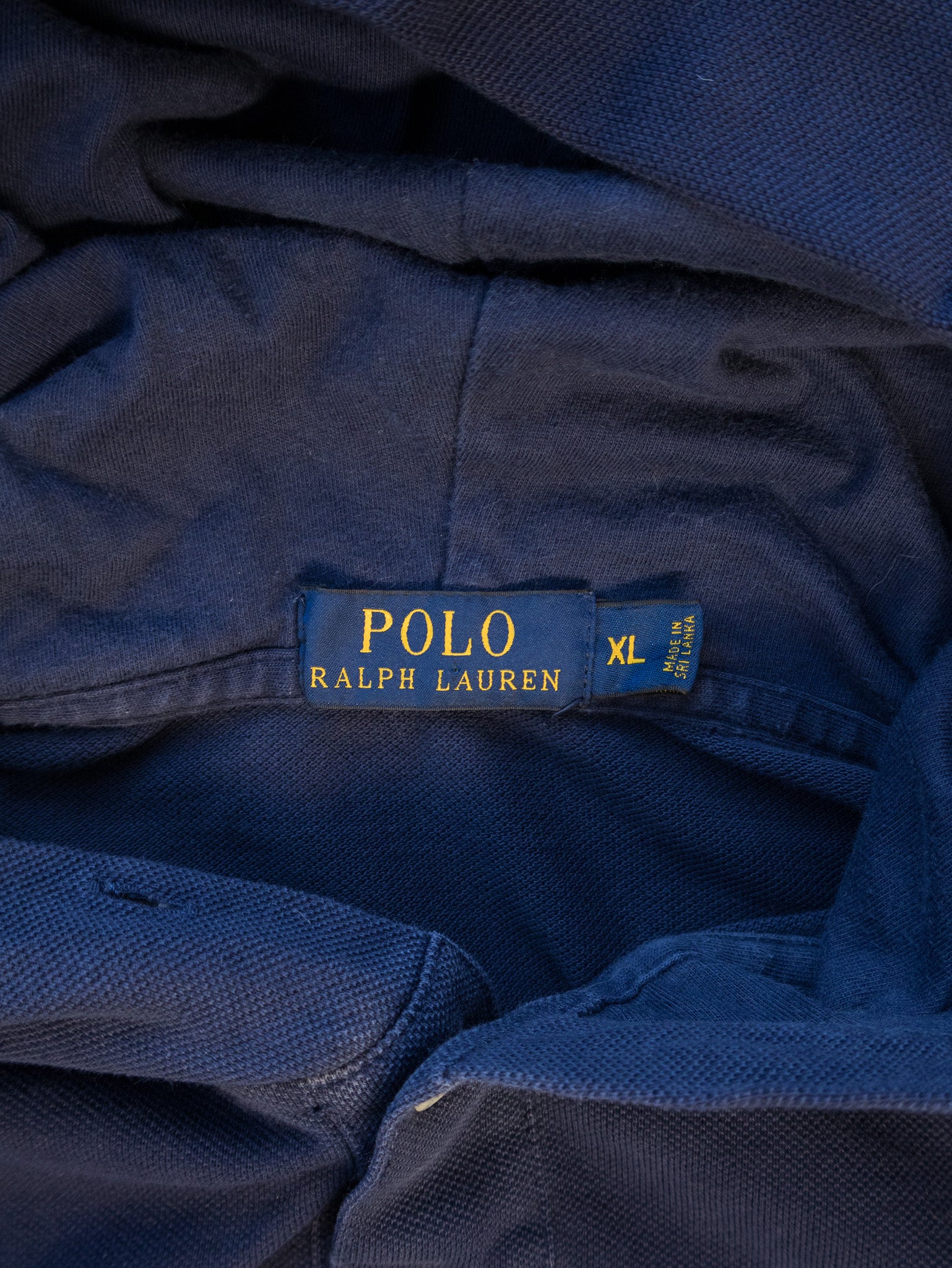 Vintage Navy Ralph Lauren Hooded Polo (XL)
