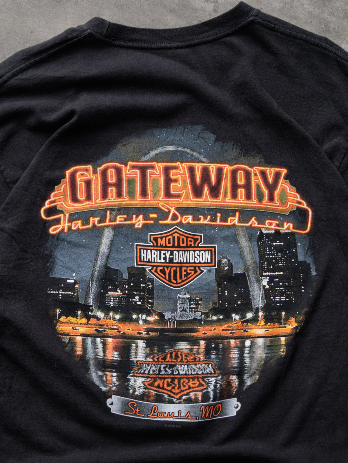 Vintage Black Harley-Davidson St. Louis Missouri Long Sleeve Tee (L)