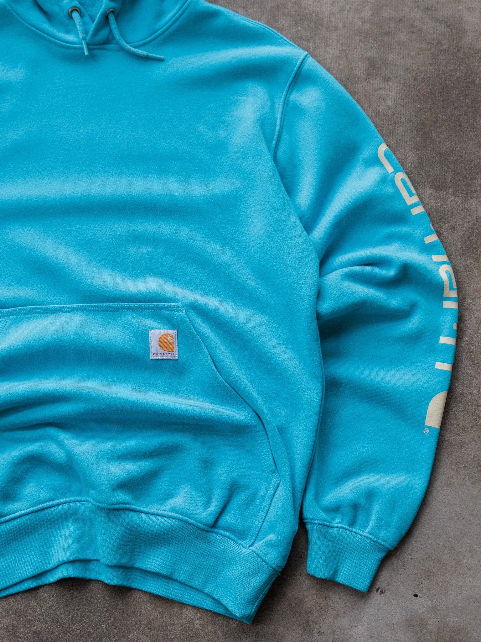 Vintage Blue Carhartt Hoodie (S)