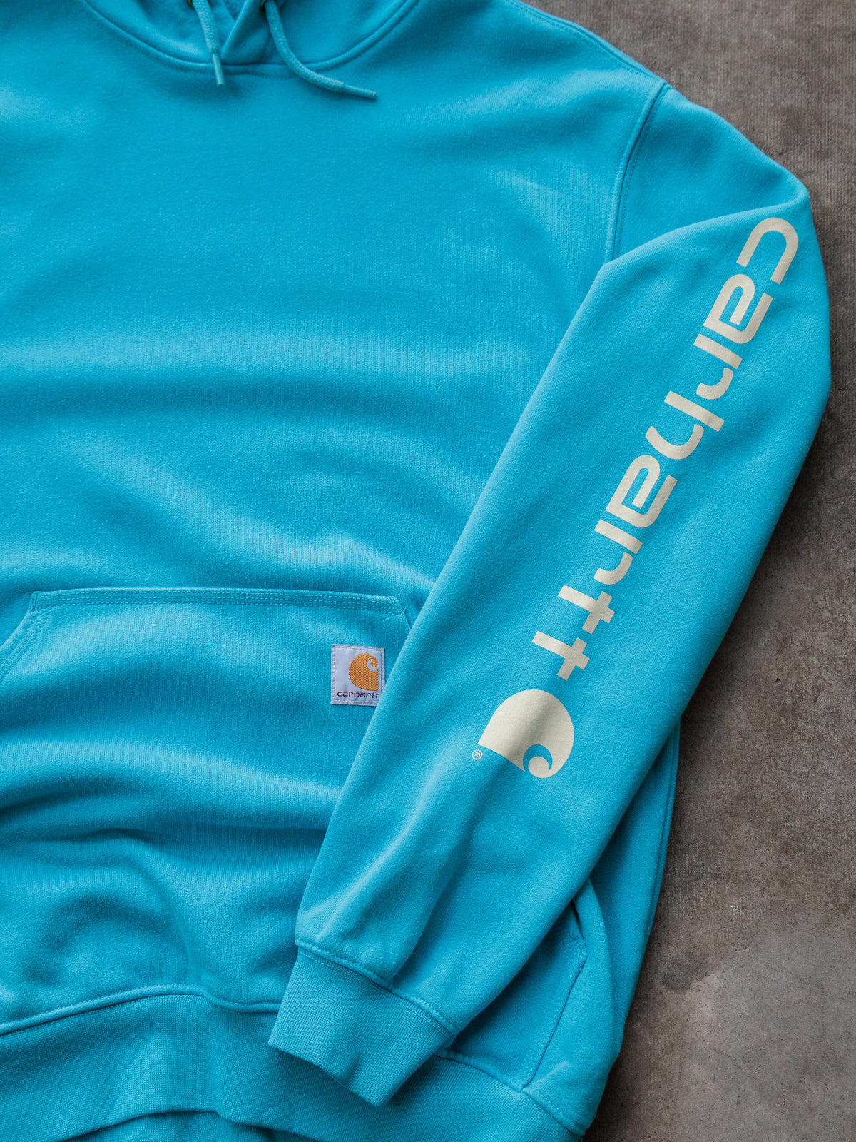 Vintage Blue Carhartt Hoodie (S)