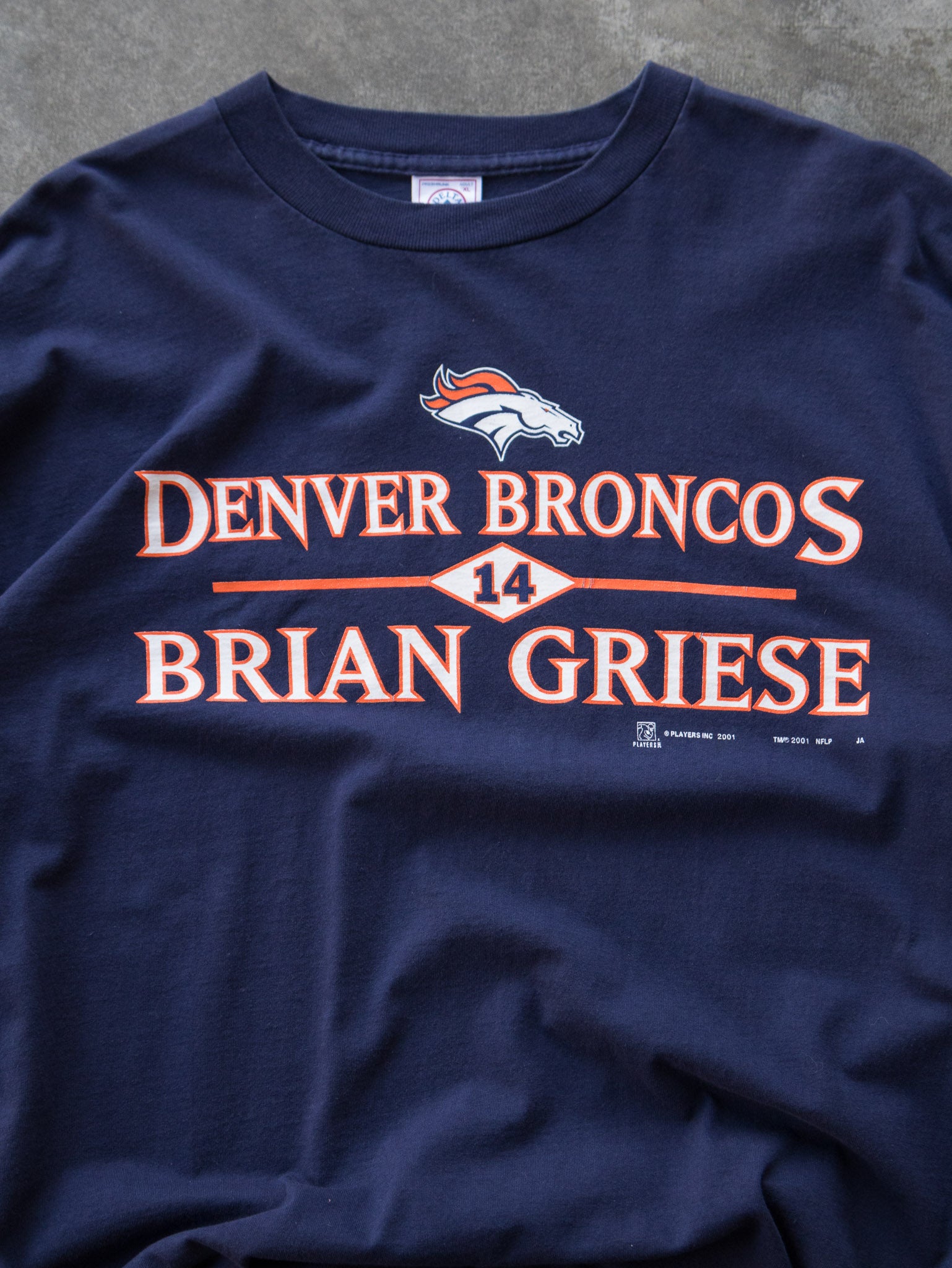 Vintage 2001 Navy Denver Broncos Brian Griese Long Sleeve (XL)