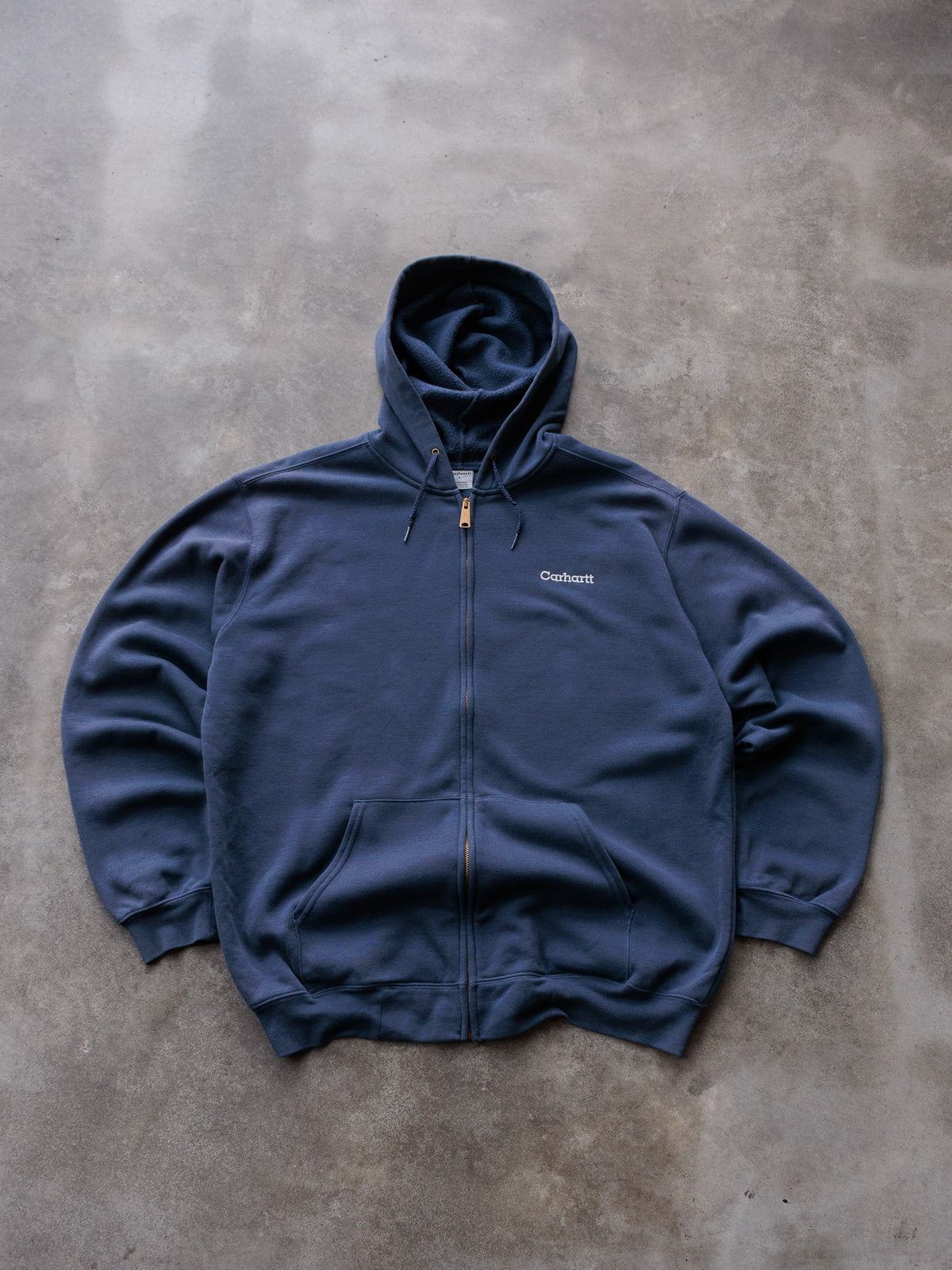 Vintage Navy Carhartt Full Zip Hoodie (L)