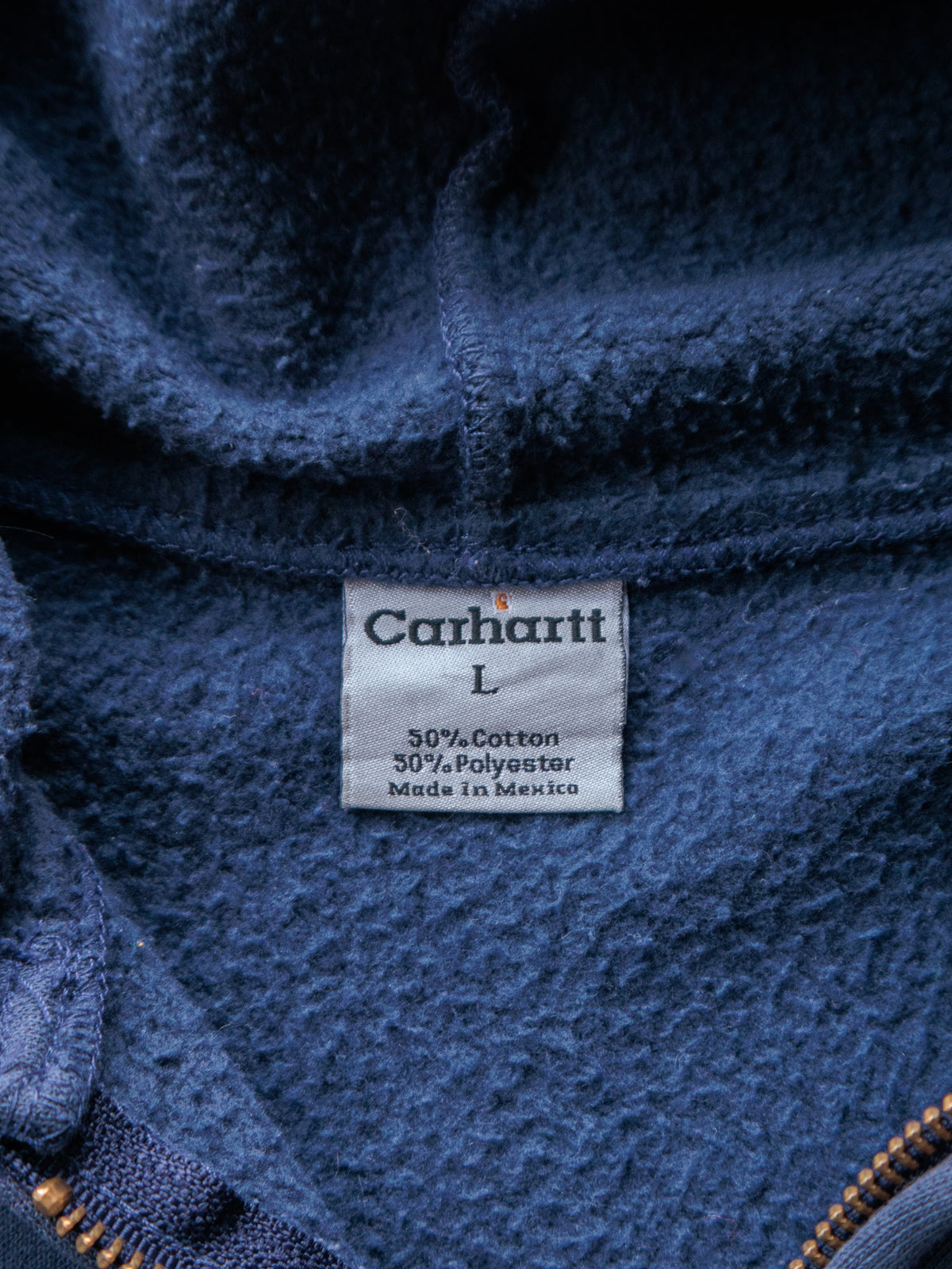 Vintage Navy Carhartt Full Zip Hoodie (L)
