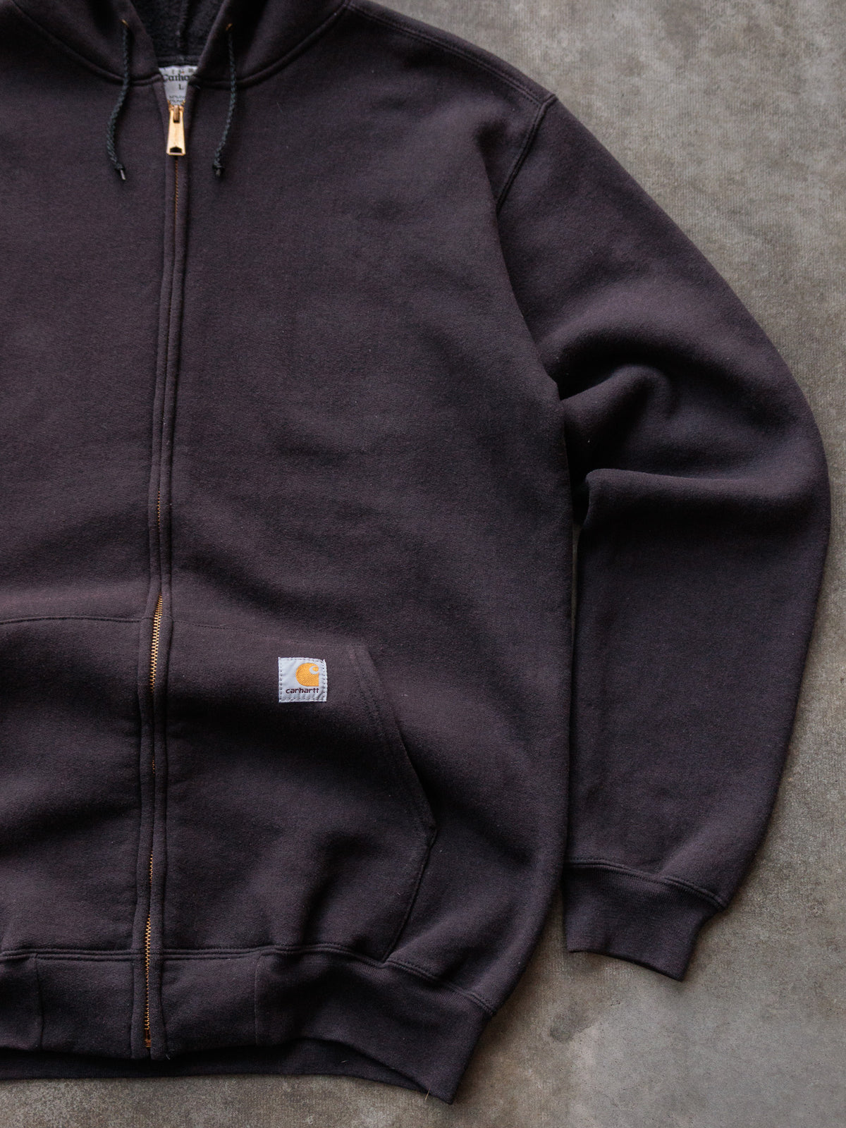 Vintage Black Carhartt Full Zip Hoodie (L)