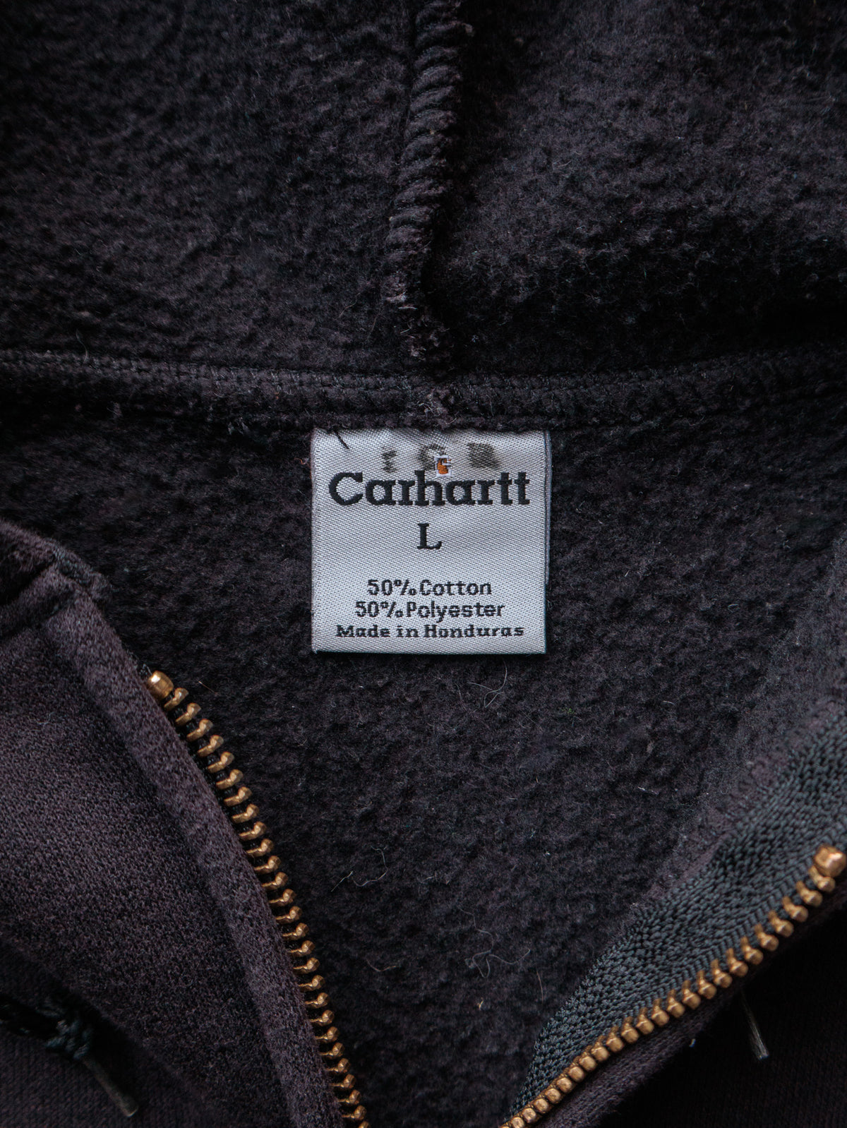 Vintage Black Carhartt Full Zip Hoodie (L)