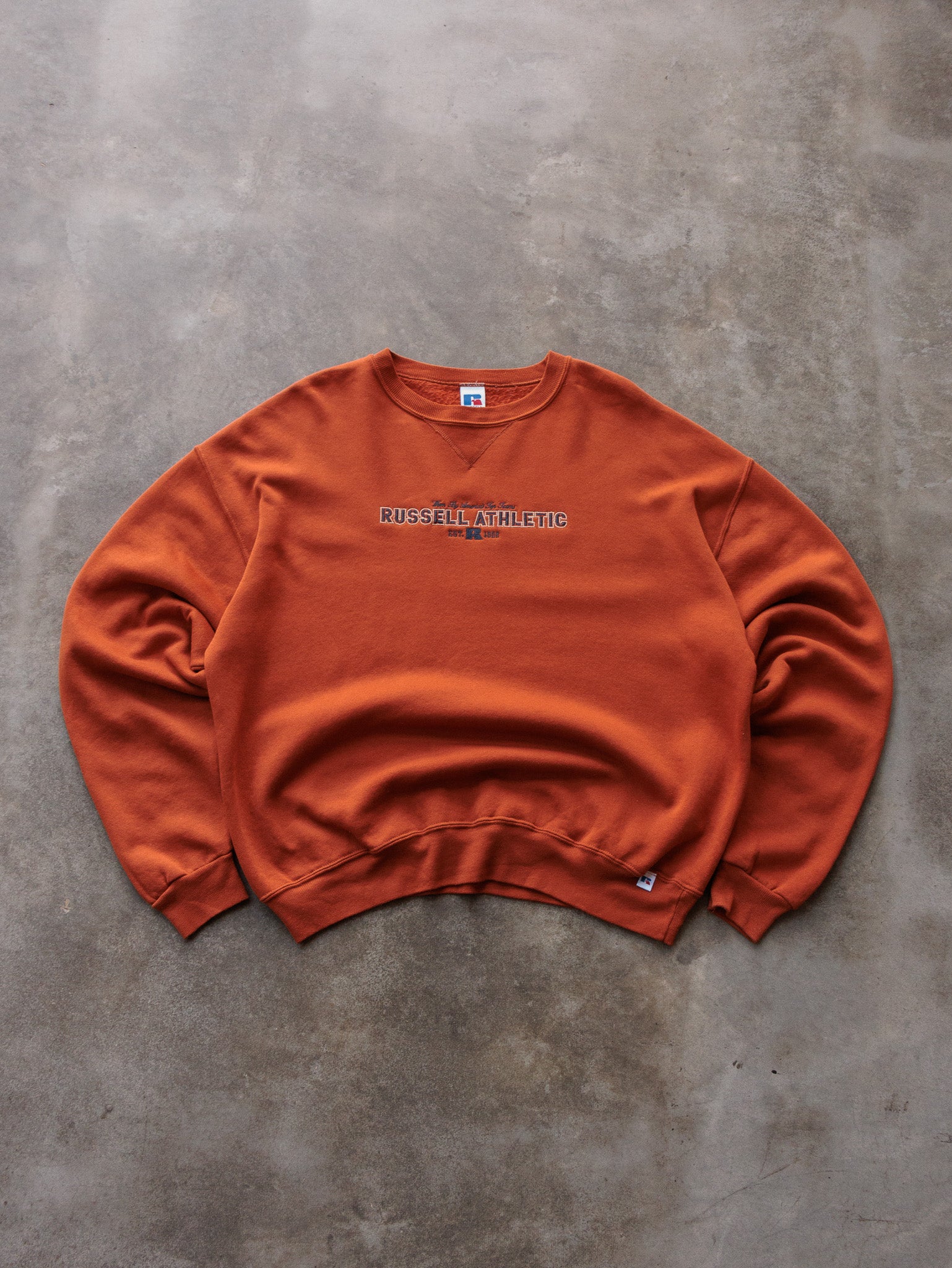Vintage Orange Russell Athletic Sweatshirt (XL)