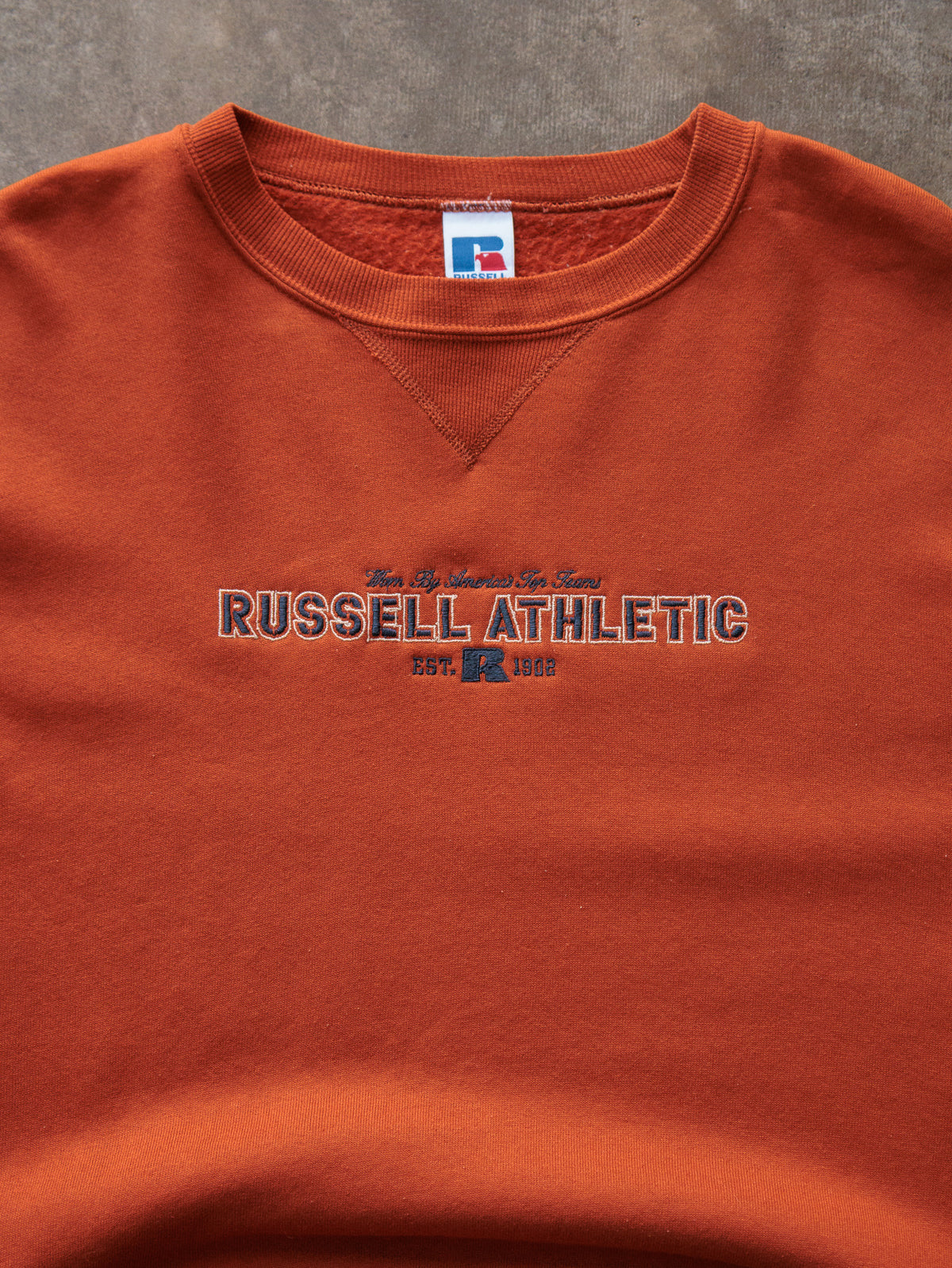 Vintage Orange Russell Athletic Sweatshirt (XL)