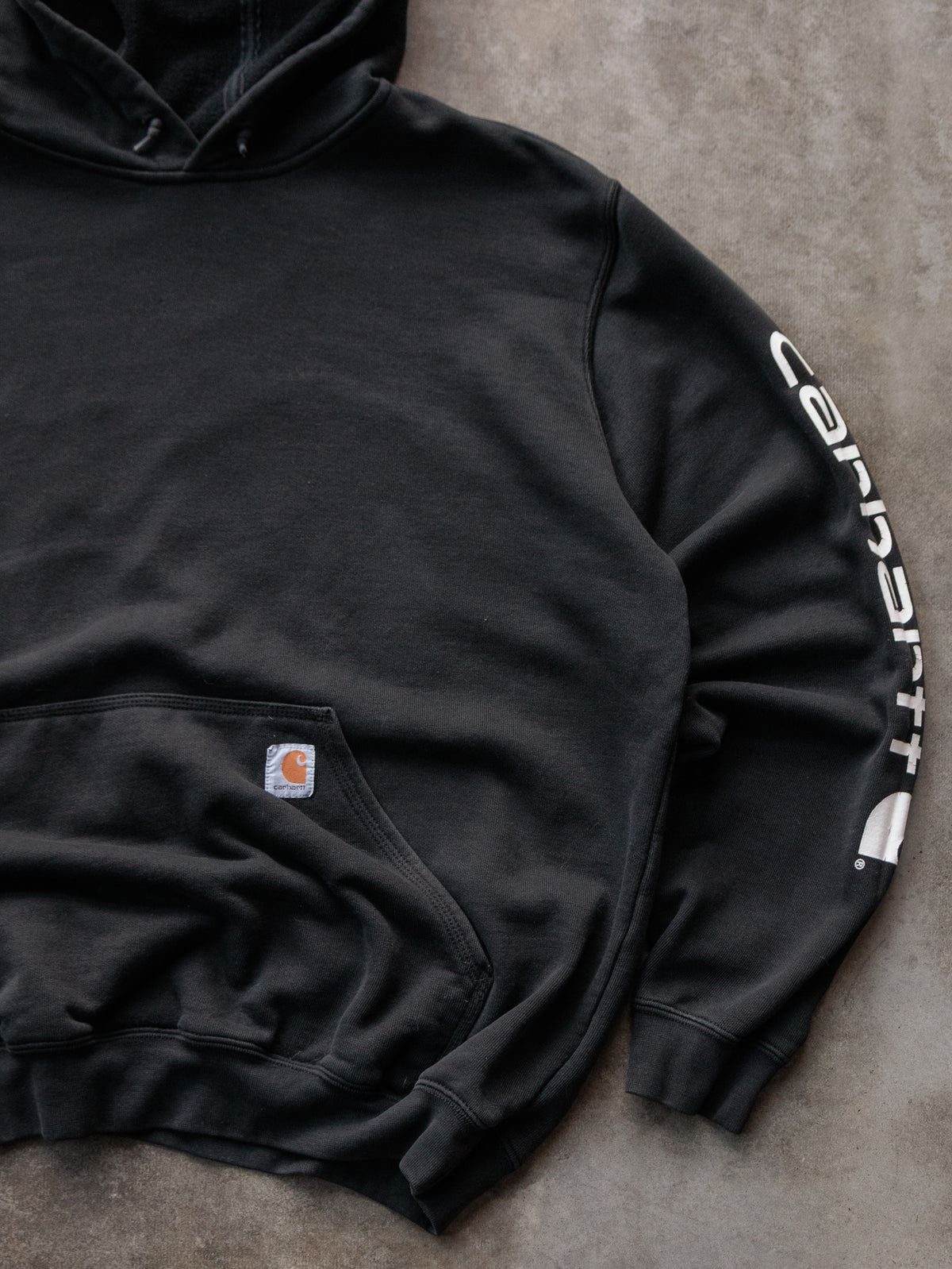 Vintage Black Carhartt Hoodie (XL)