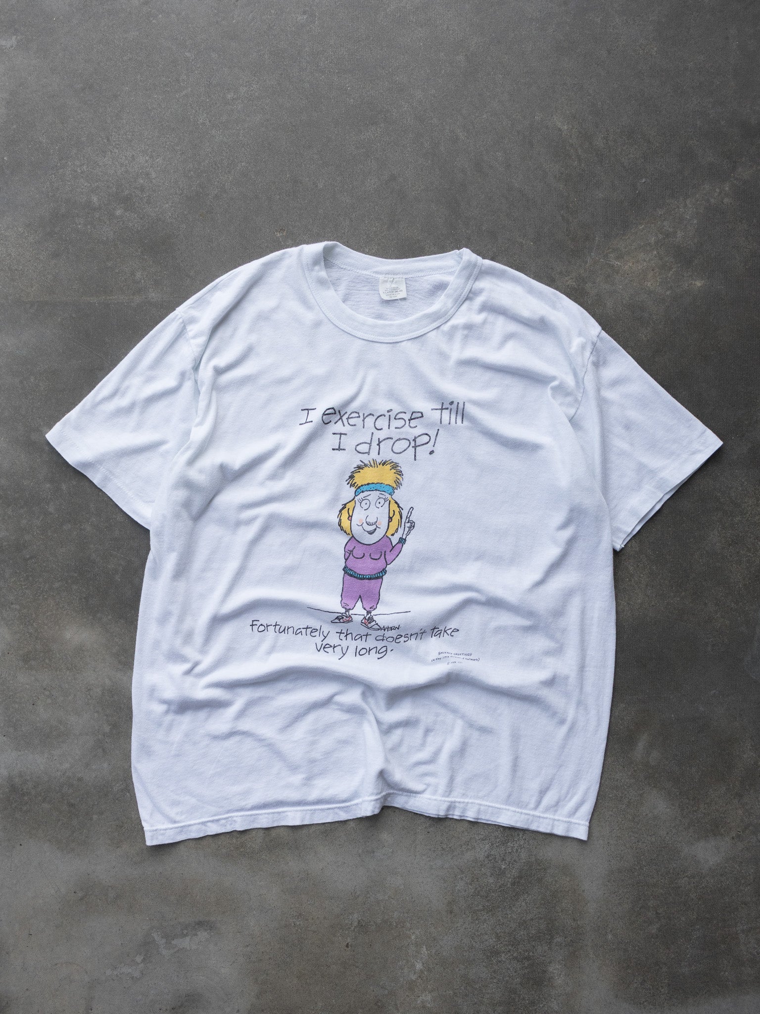 Vintage I Exercise Till I Drop Tee (XL)