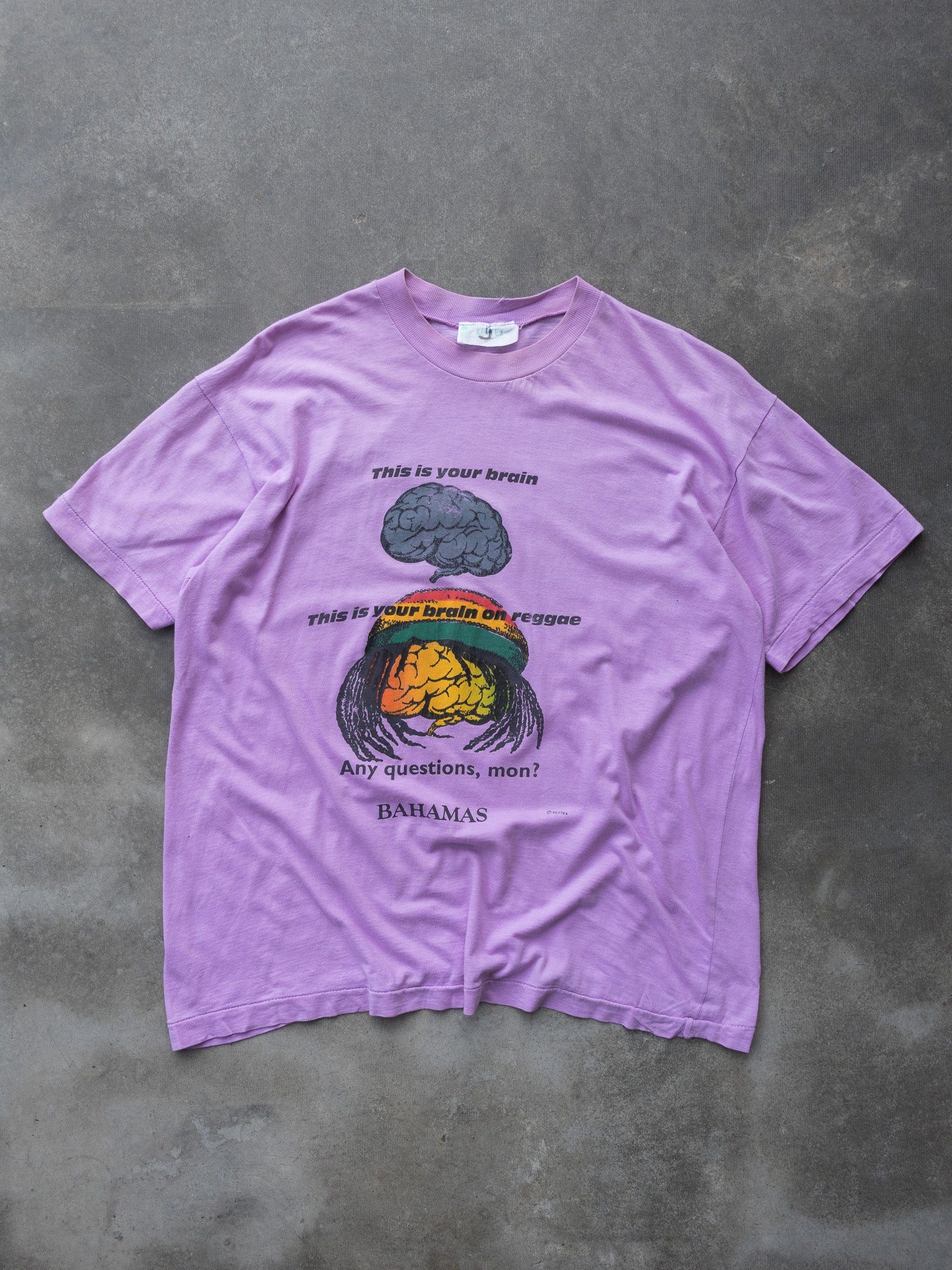 Vintage '90s Bahamas Your Brain On Reggae Tee (L)