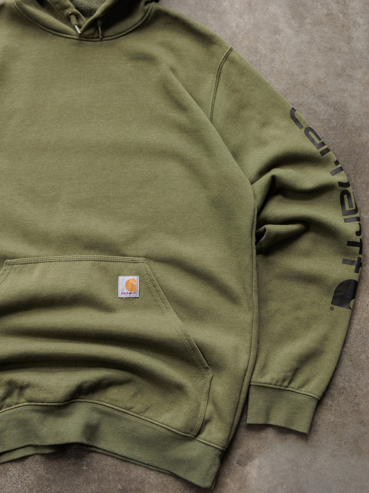 Vintage Green Carhartt Hoodie (M)