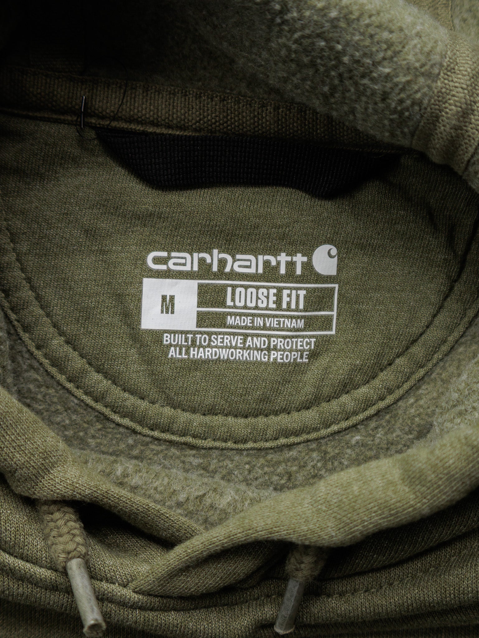 Vintage Green Carhartt Hoodie (M)