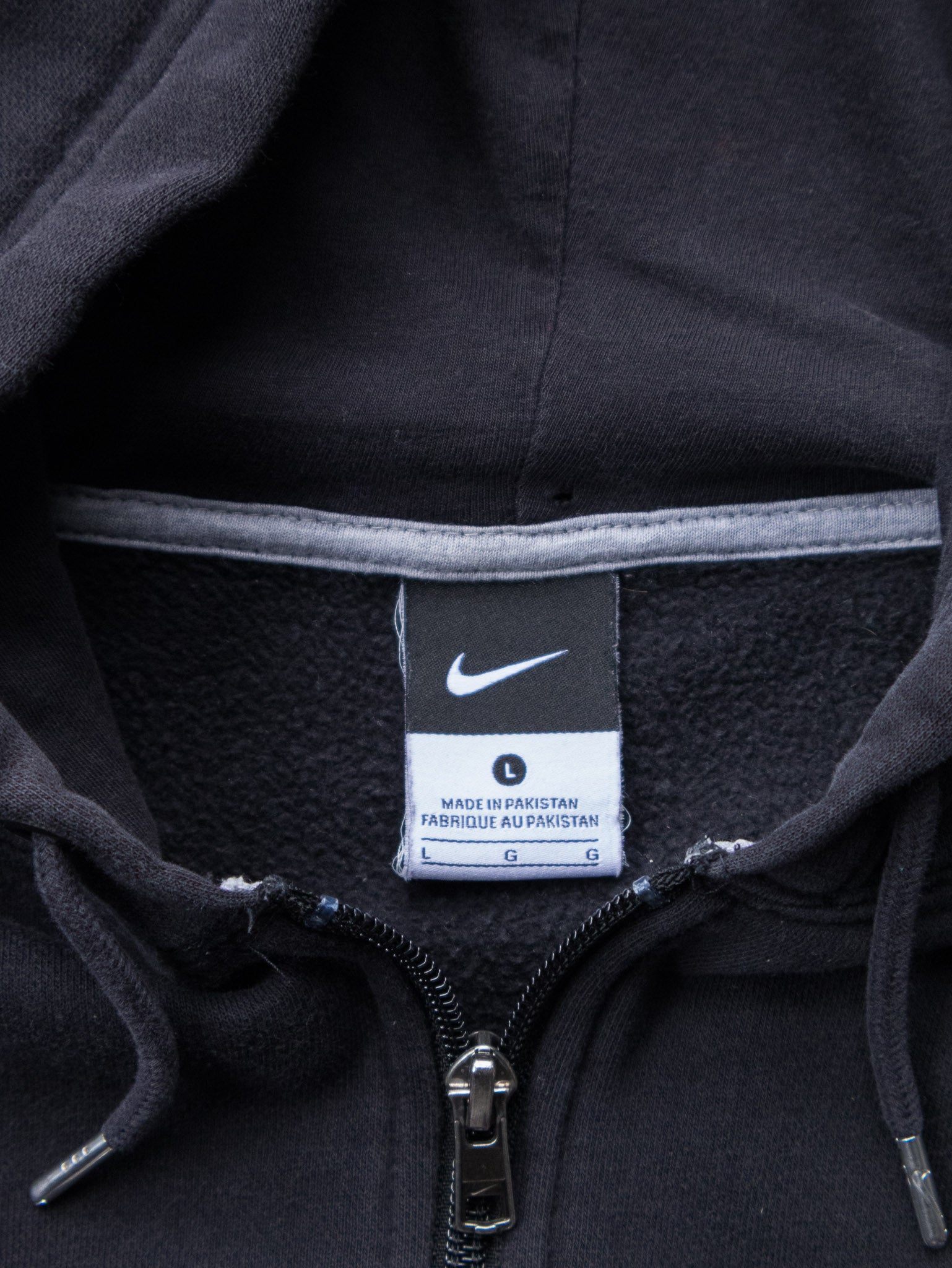 Vintage 00s Black Nike Zip Hoodie (L)