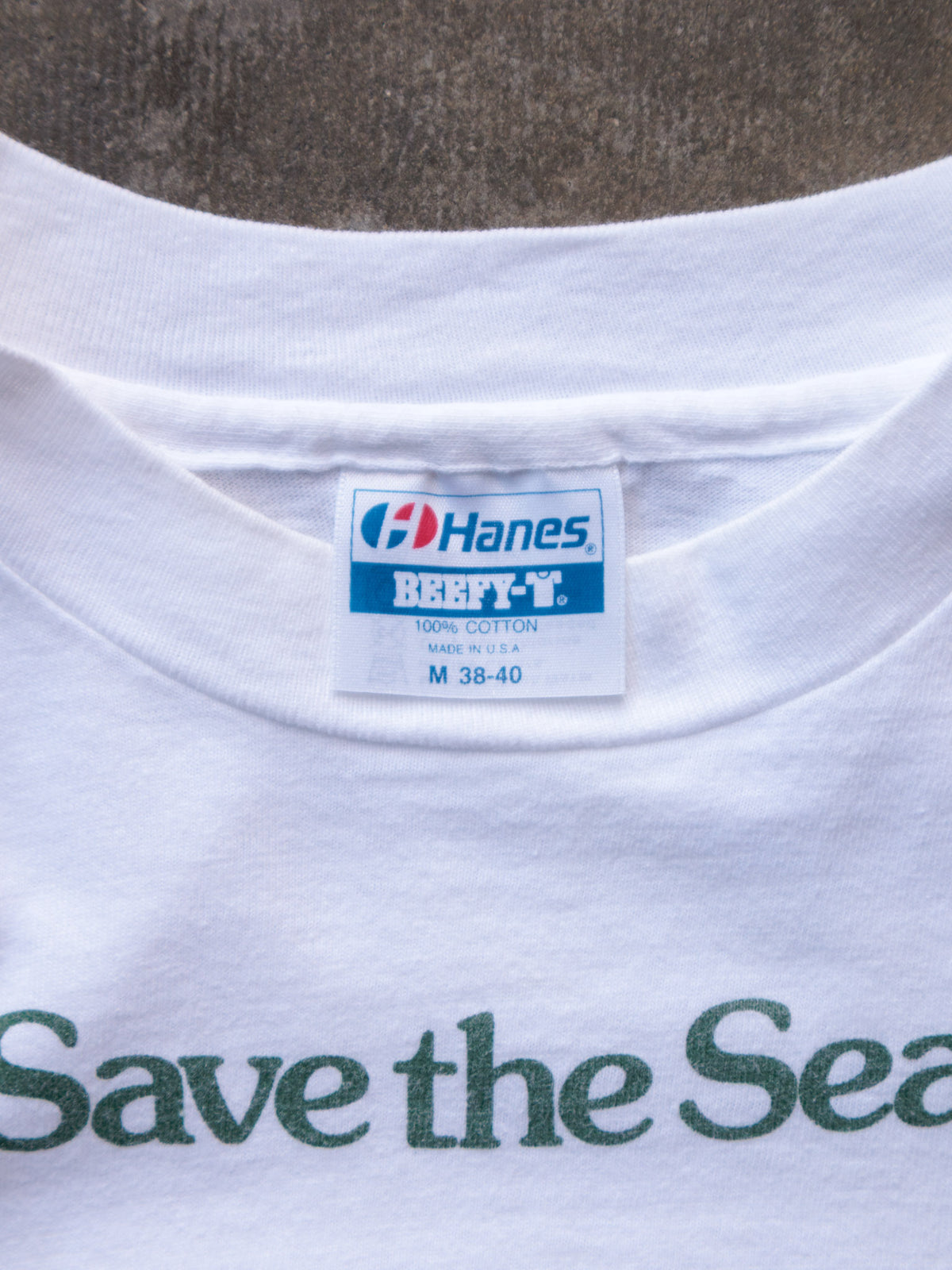 Vintage 90s White Greenpeace Save the Seals Tee (M)