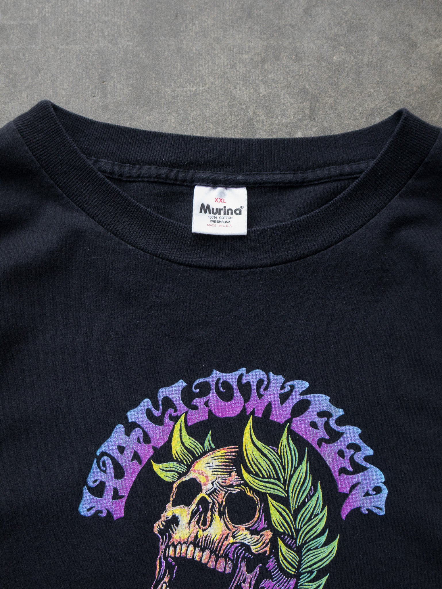 Vintage 1998 Halloween in Athens Skull Tee (2XL)