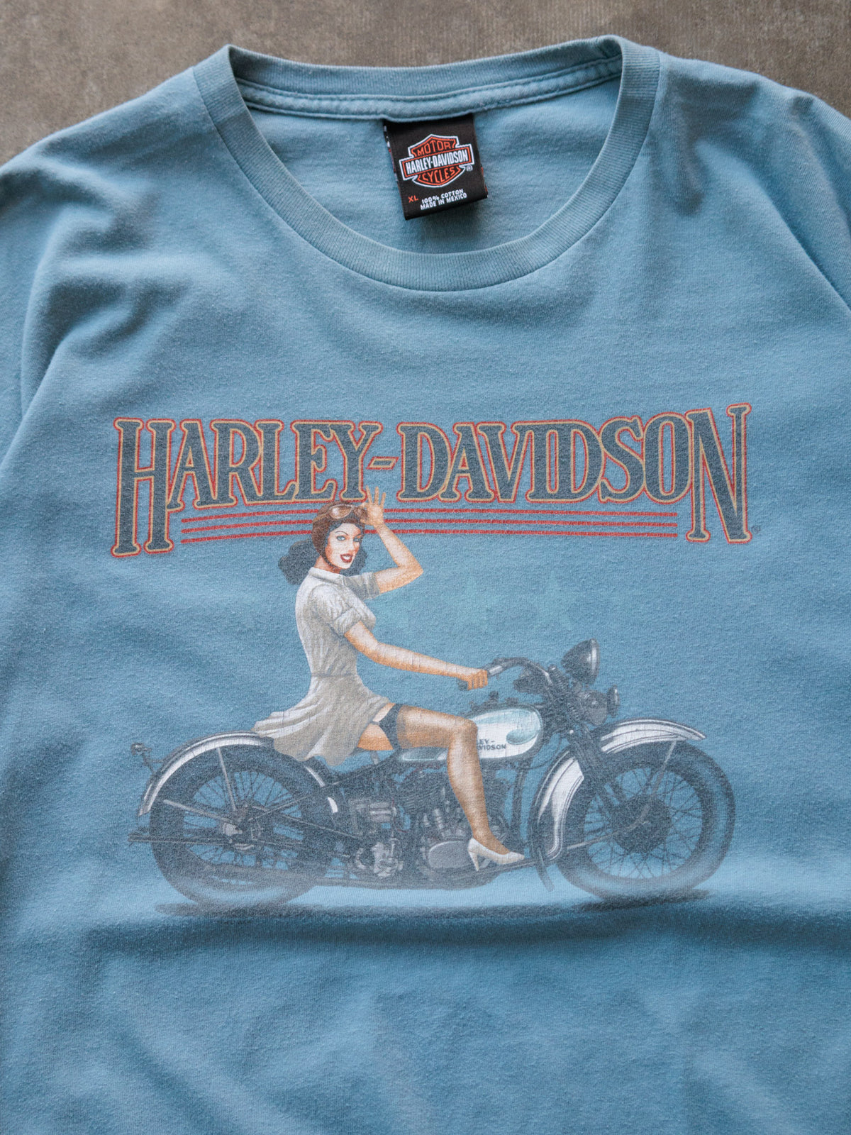Vintage Blue Harley-Davidson New Berlin Wisconsin Tee (XL)