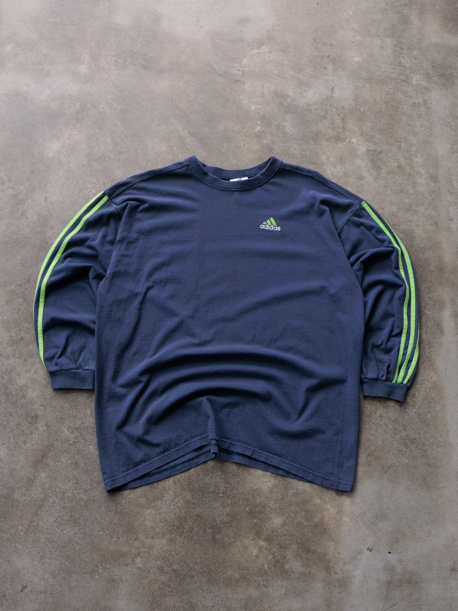 Vintage 90s Navy Adidas Long Sleeve Tee (XL)