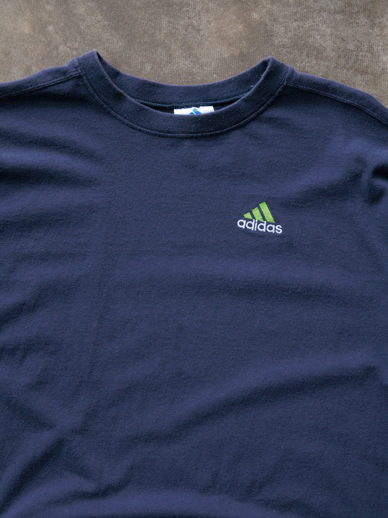 Vintage 90s Navy Adidas Long Sleeve Tee (XL)