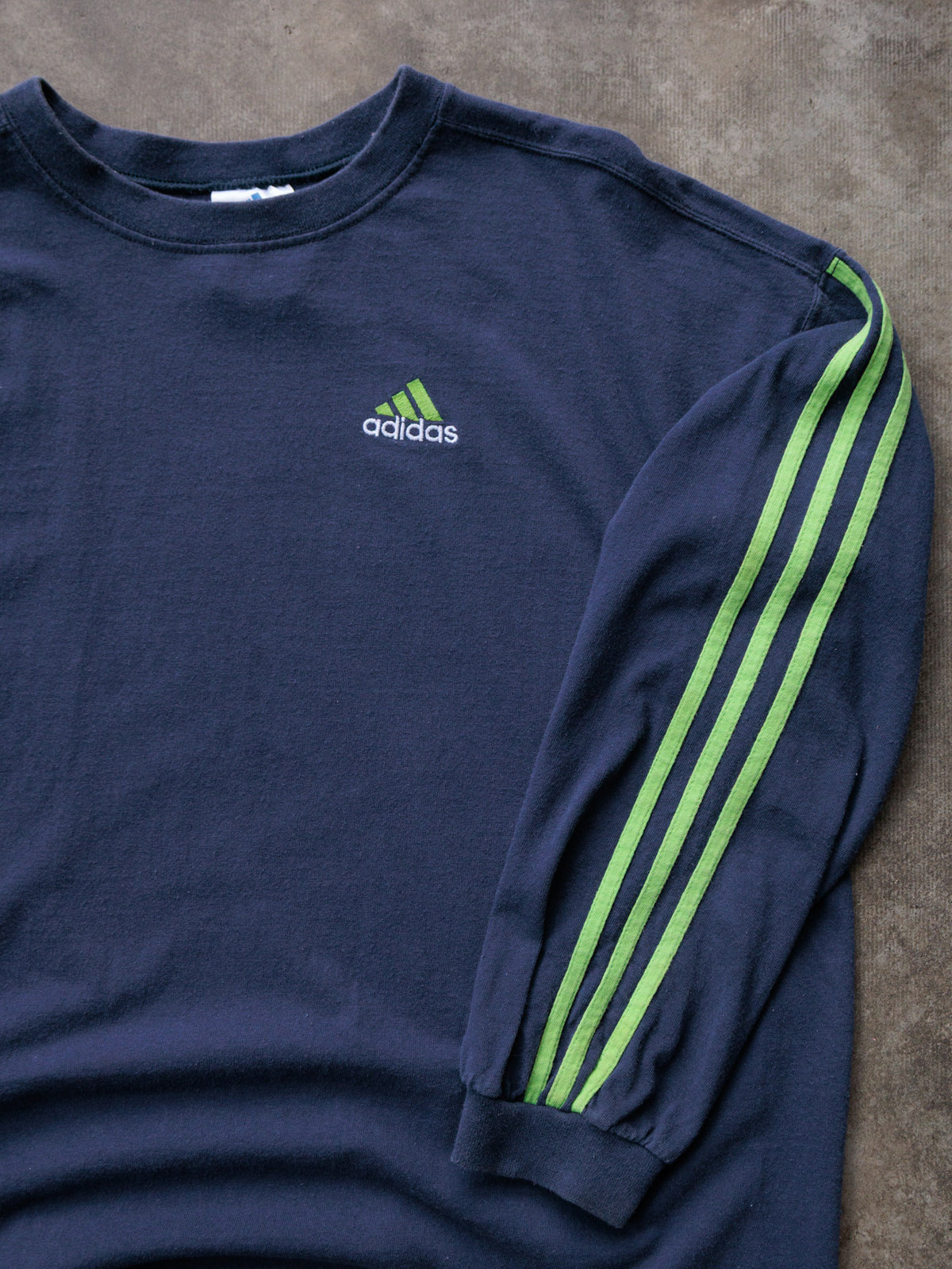 Vintage 90s Navy Adidas Long Sleeve Tee (XL)