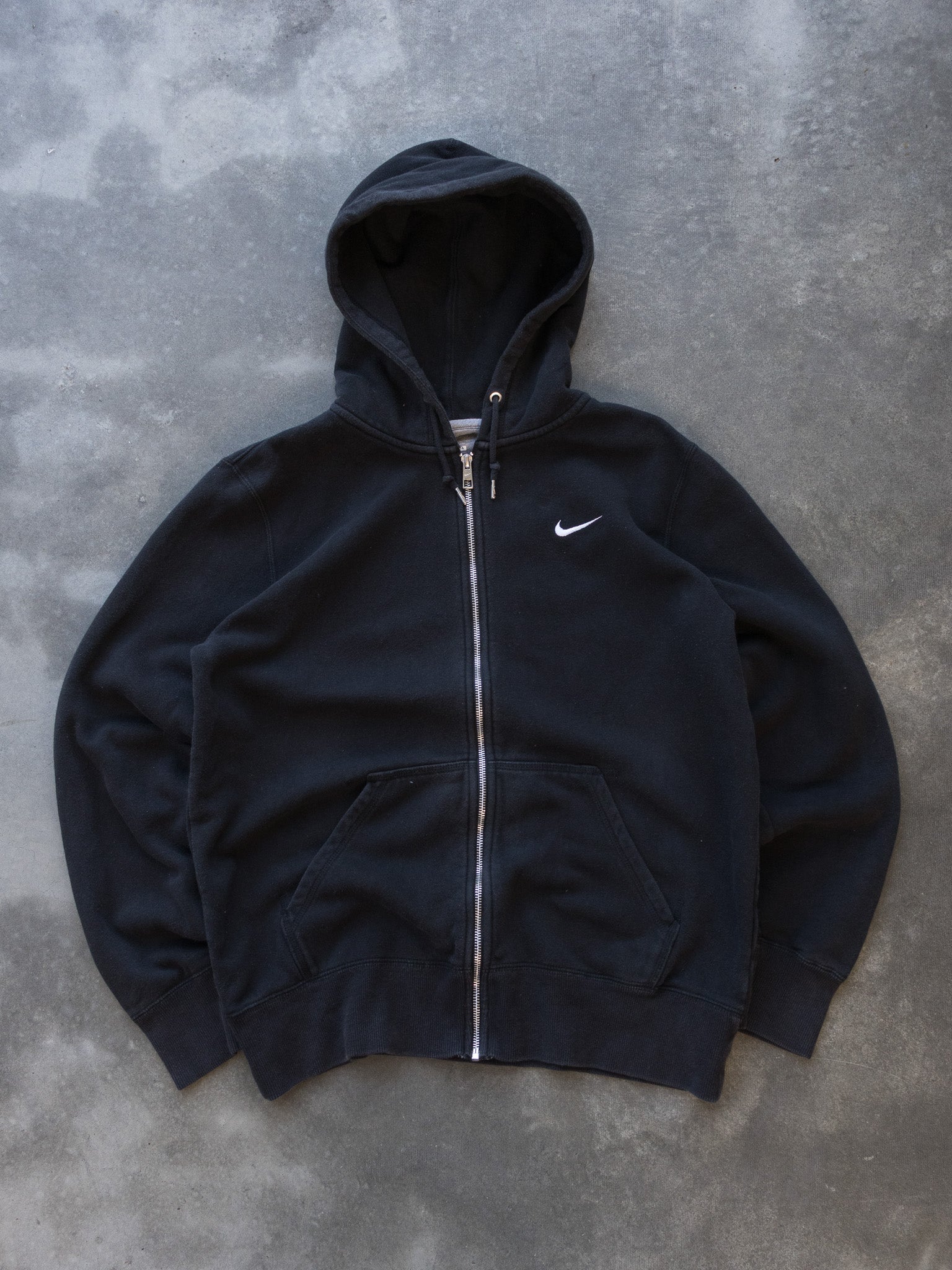 Vintage Black Nike Zip Hoodie (L)