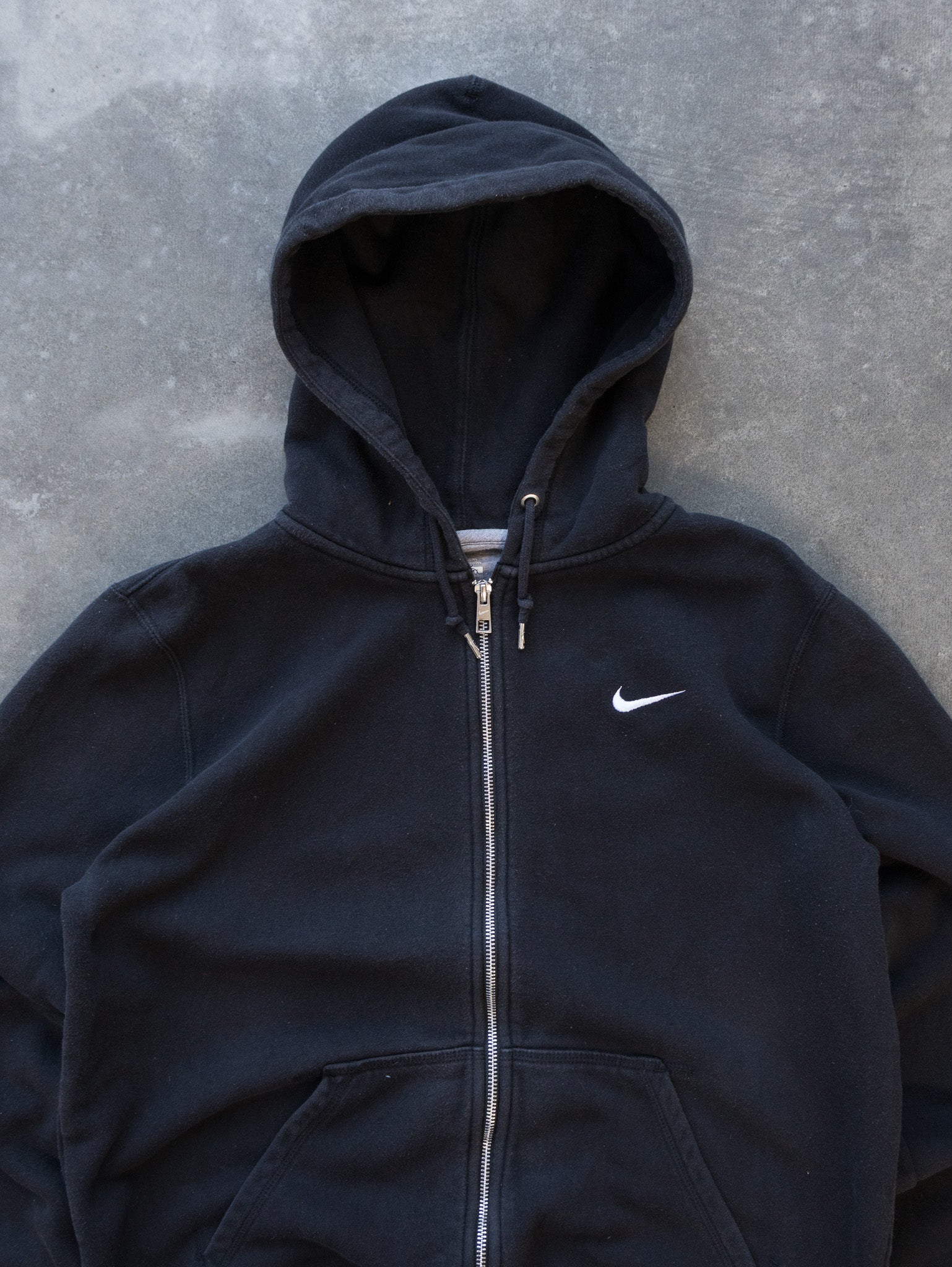Vintage Black Nike Zip Hoodie (L)