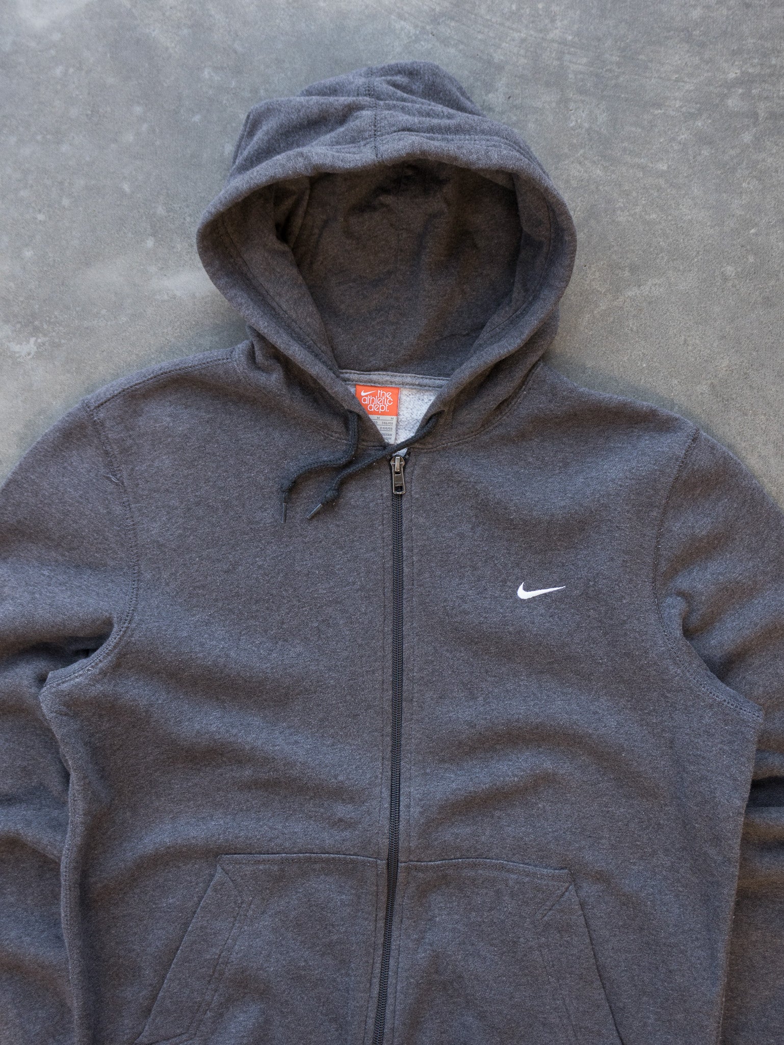 Vintage Charcoal Nike Zip Hoodie (M)