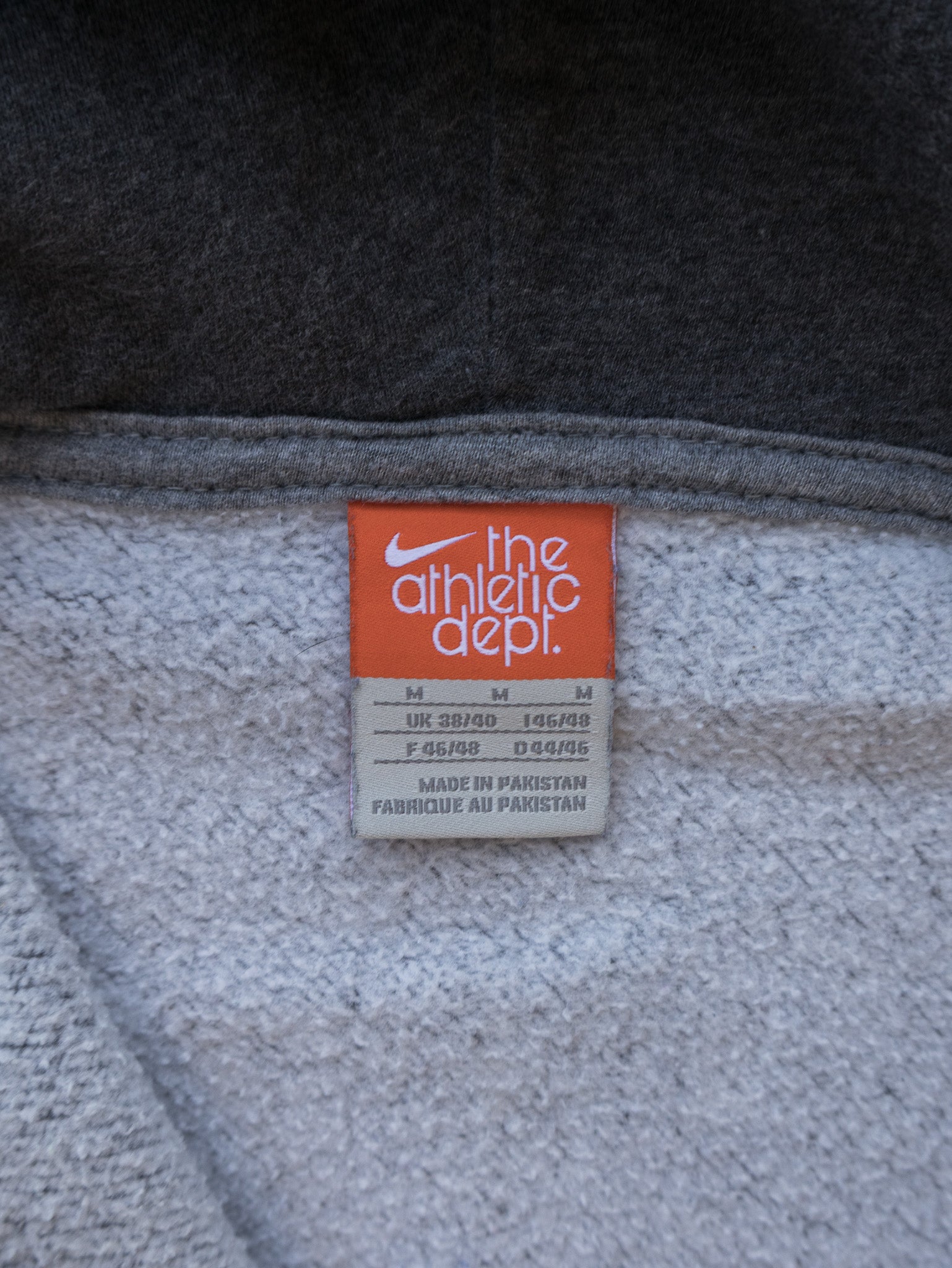 Vintage Charcoal Nike Zip Hoodie (M)