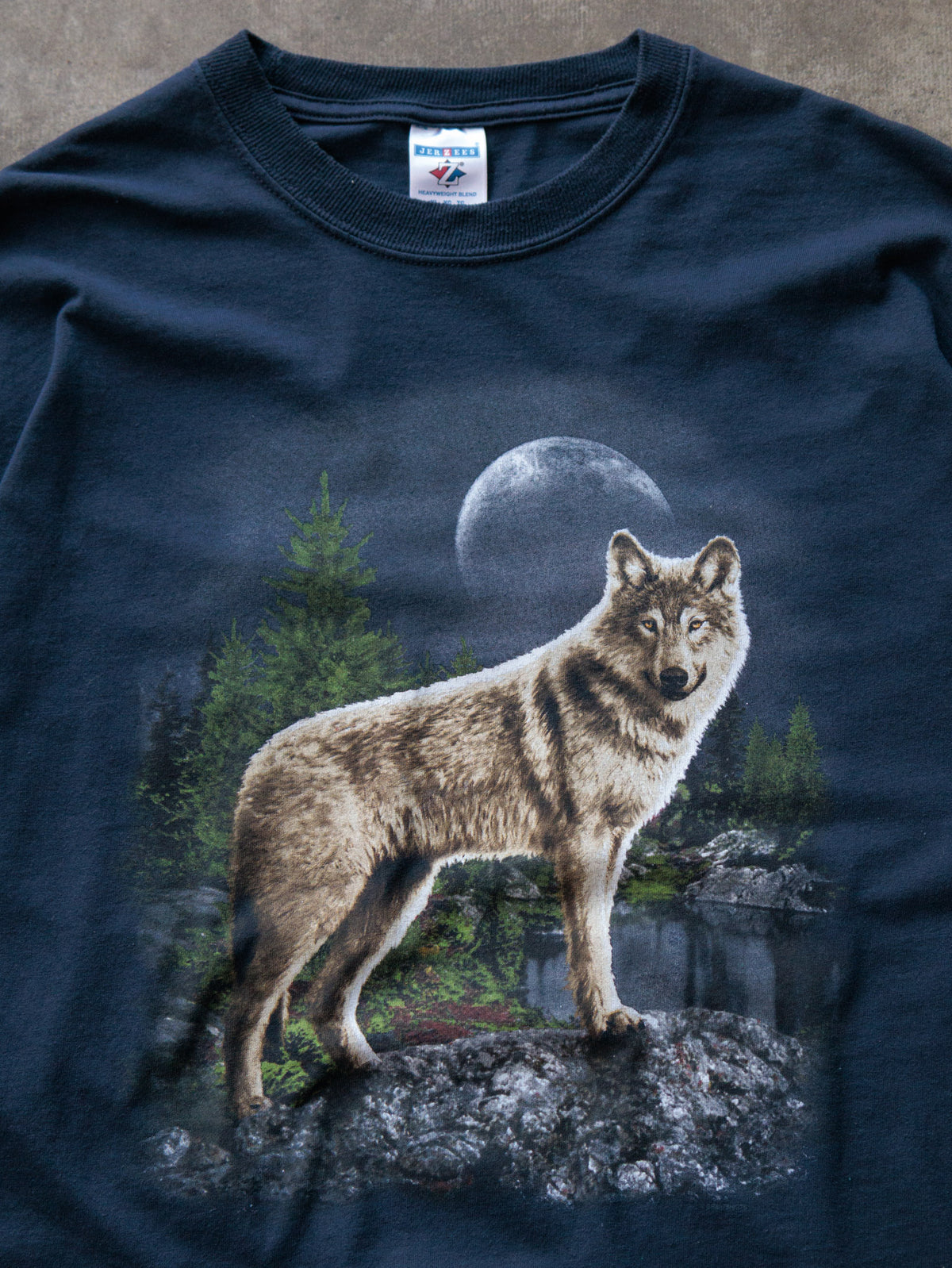 Vintage Navy Wolf Tee (XL)