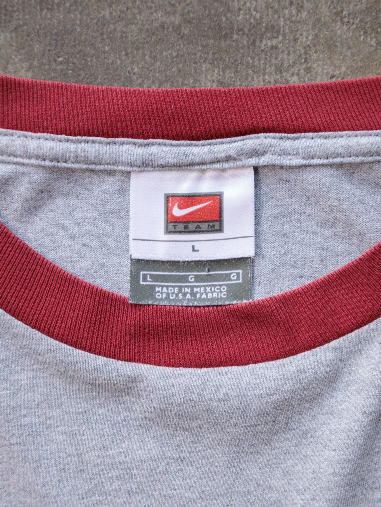 Vintage 00s Grey Alabama Nike Ringer Tee (L)