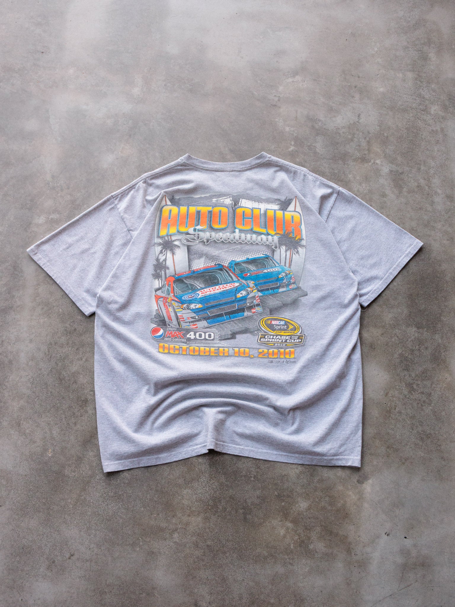 Vintage 2010 Grey NASCAR Auto Club Speedway Tee (-)