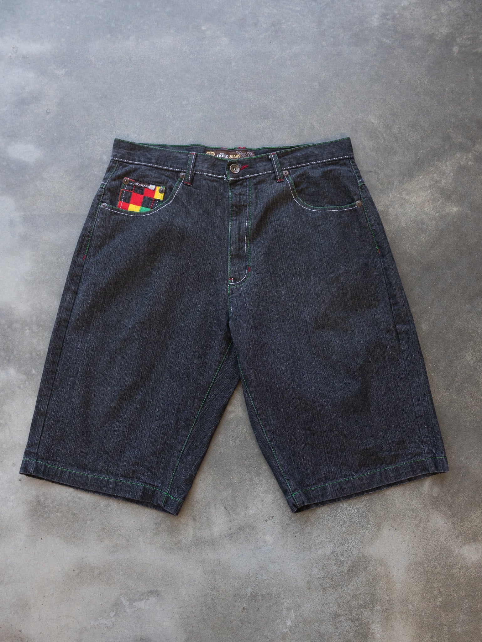 Vintage Noiz Jeans Patchwork Denim Jorts (W38)