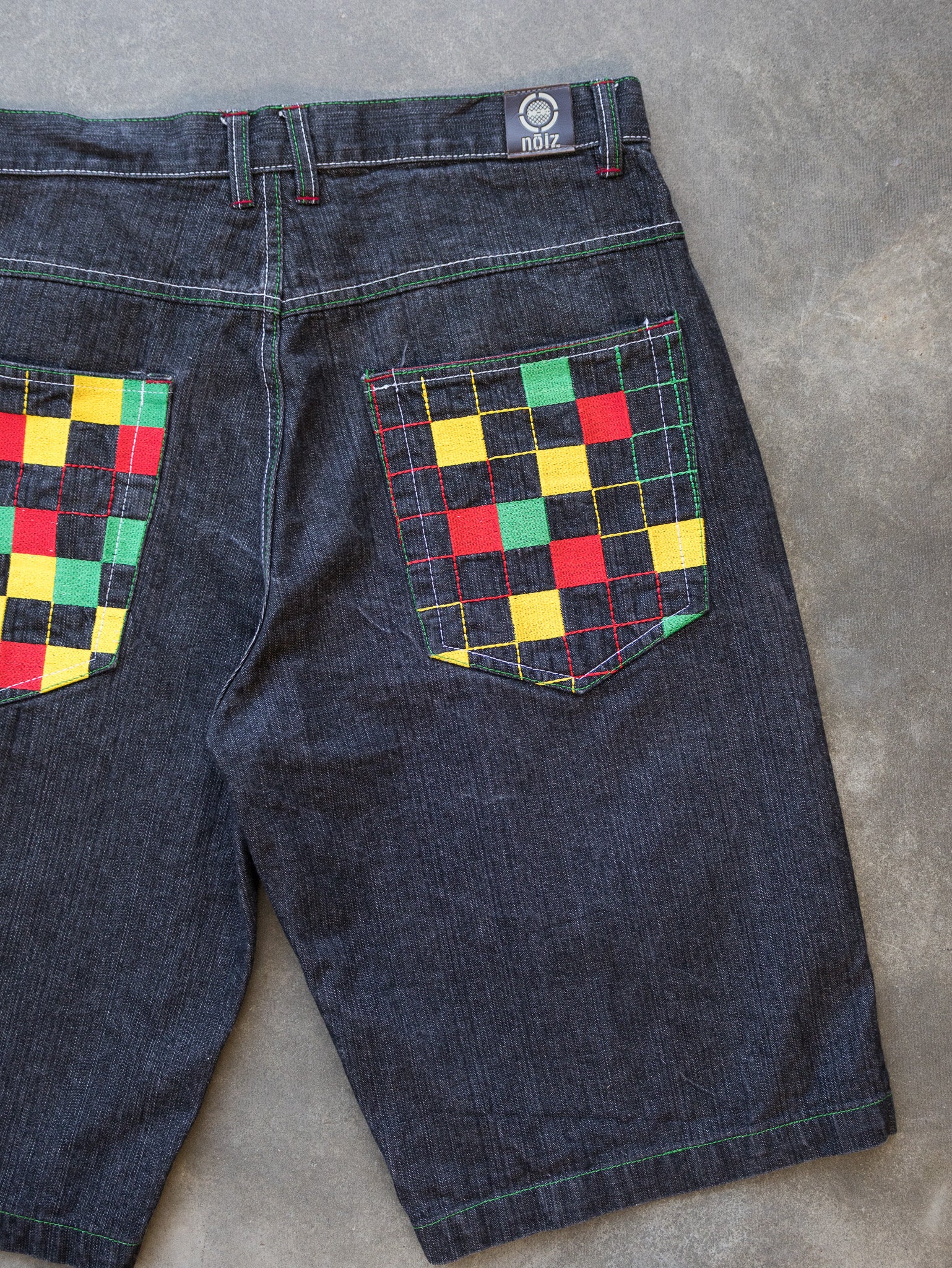 Vintage Noiz Jeans Patchwork Denim Jorts (W38)