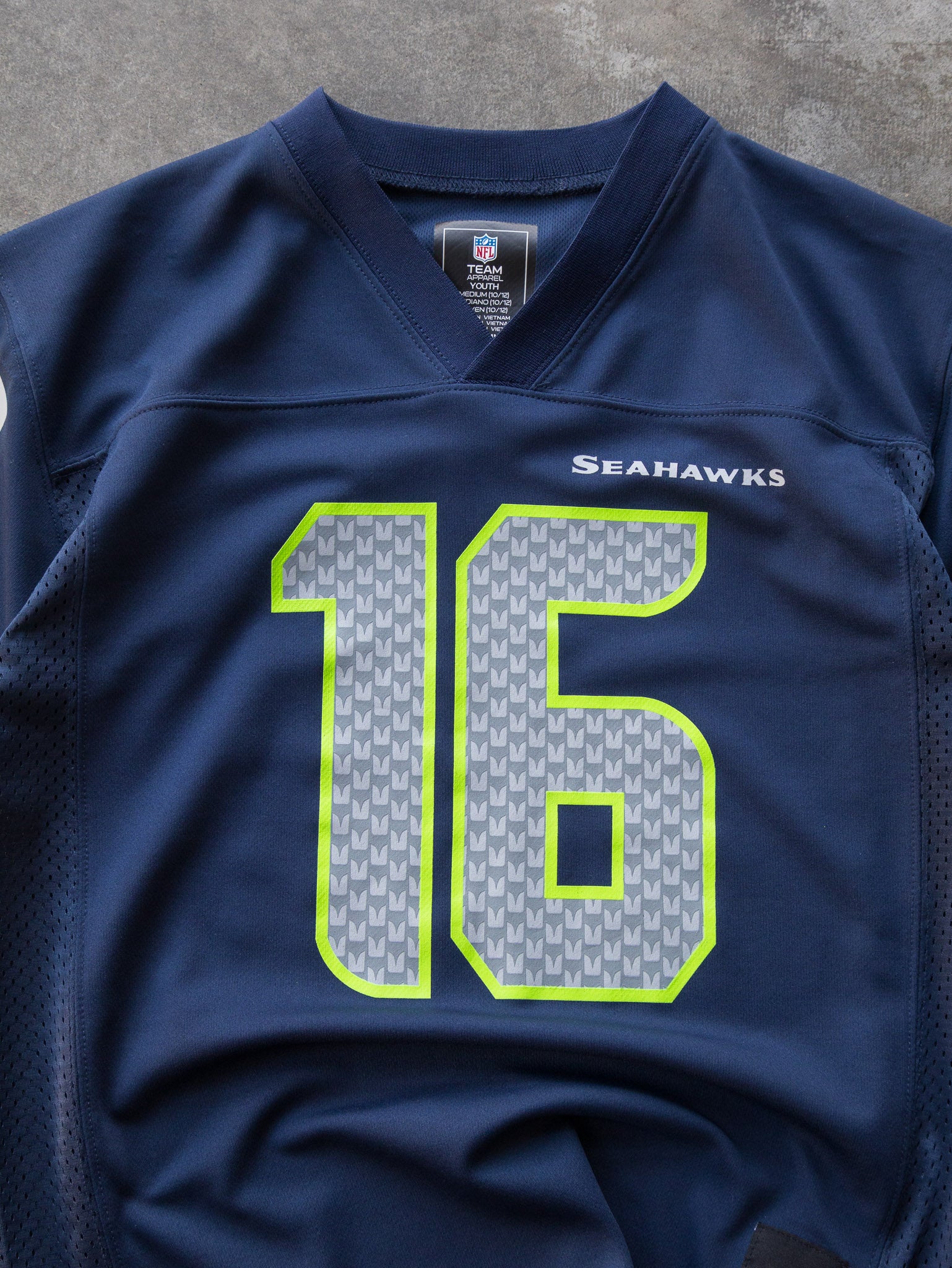 Navy Seattle Seahawks Tyler Lockett NFL Jersey (10-12Y)