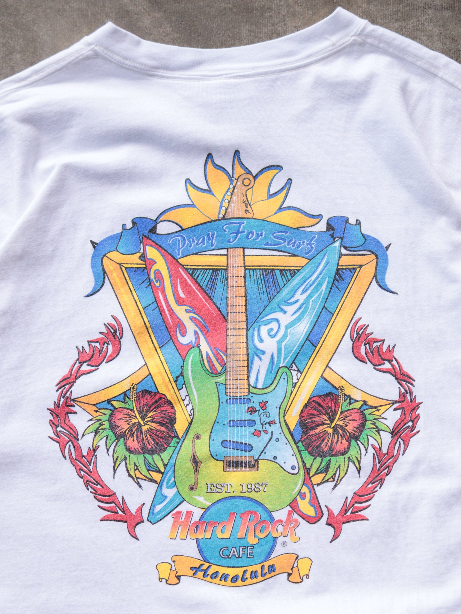 Vintage 90s White Hard Rock Cafe Honolulu Tee (XL)