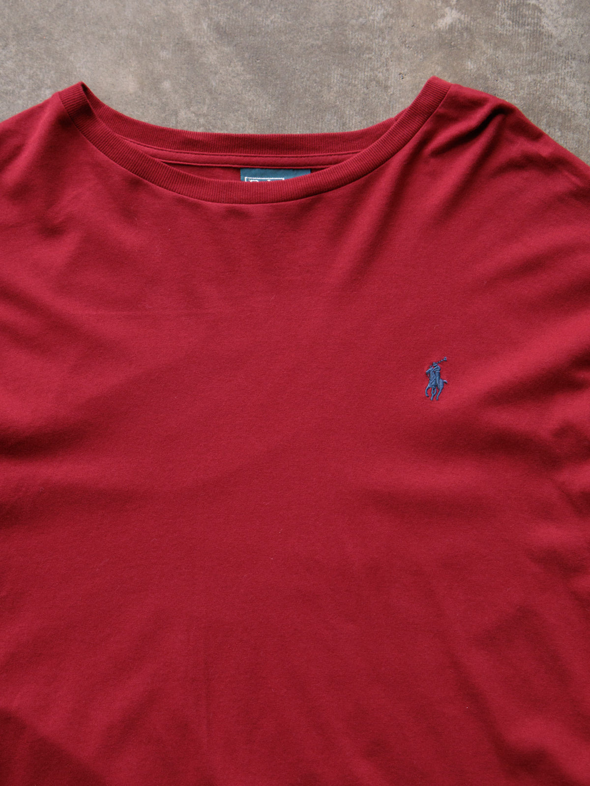 Vintage Red Polo Ralph Lauren Long Sleeve Tee (L)