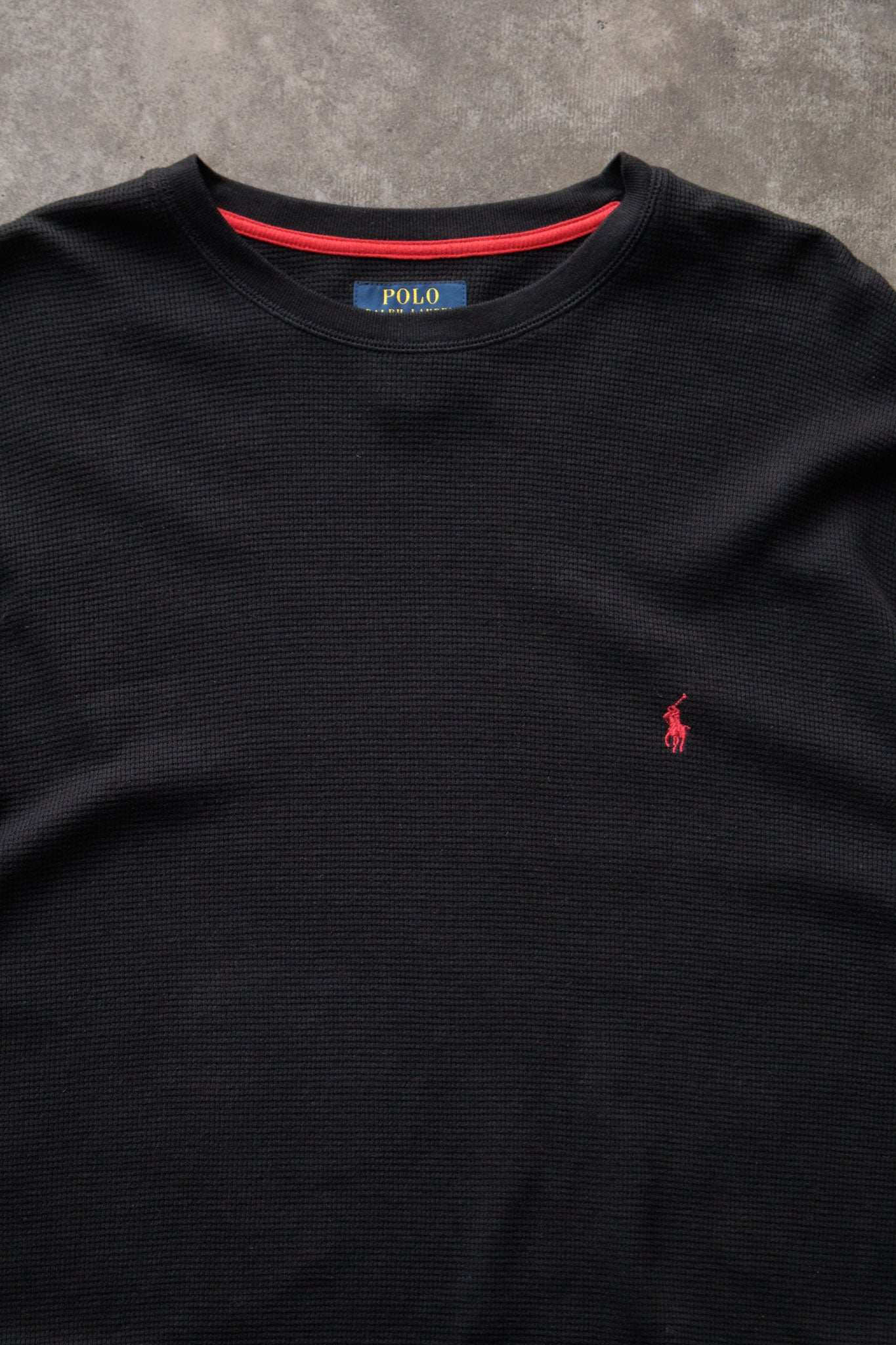 Vintage Black Polo Ralph Lauren Long Sleeve Tee (2XL)