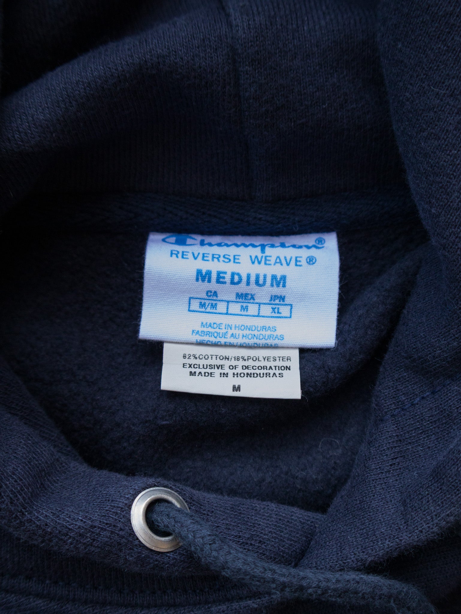 Vintage Navy Champion Reverse Weave Hoodie (M)
