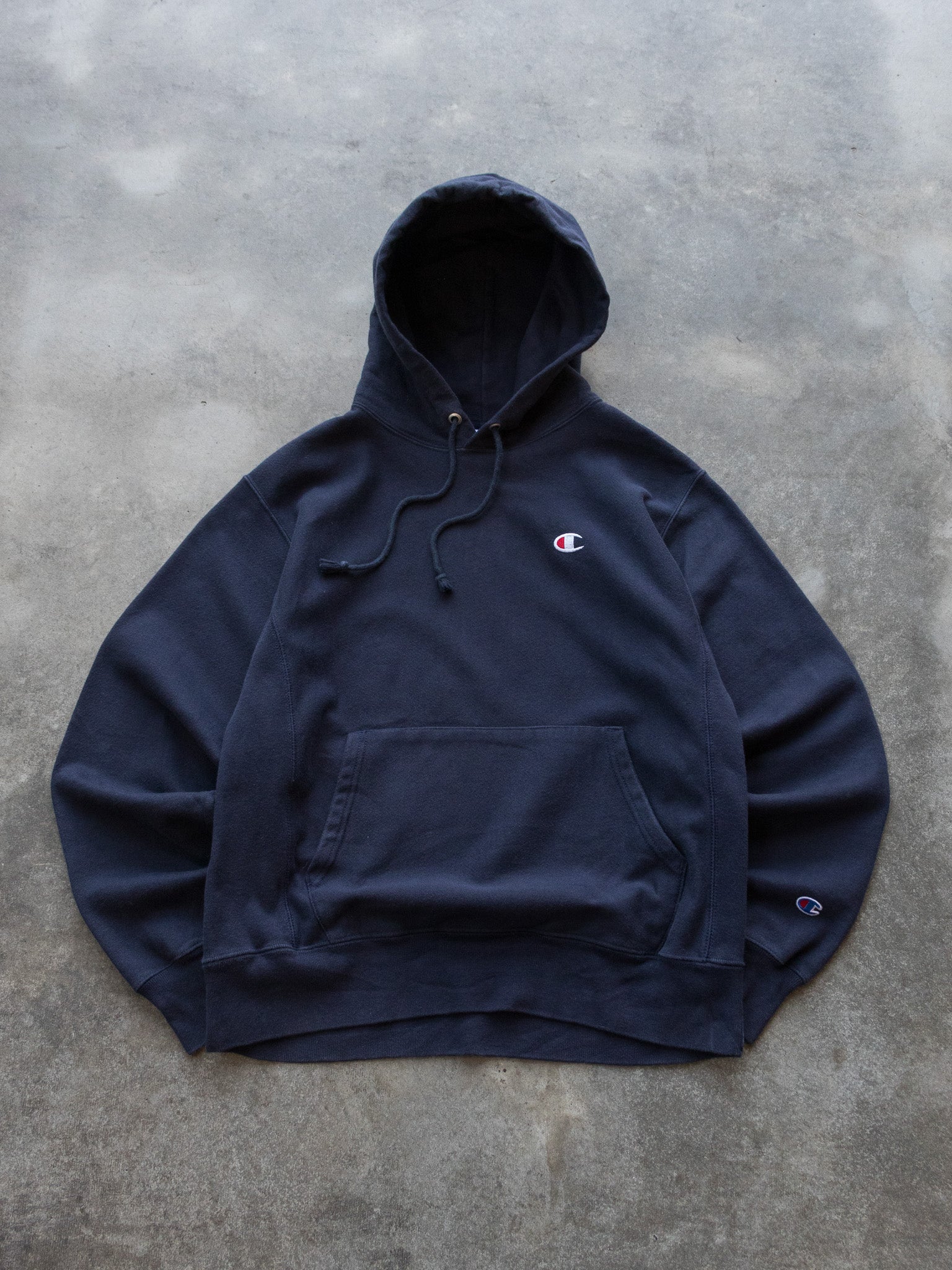 Vintage Navy Champion Reverse Weave Hoodie (M)